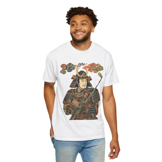 Samurai Golfer Armor Tee — Vintage Japanese Warrior Graphic T-Shirt