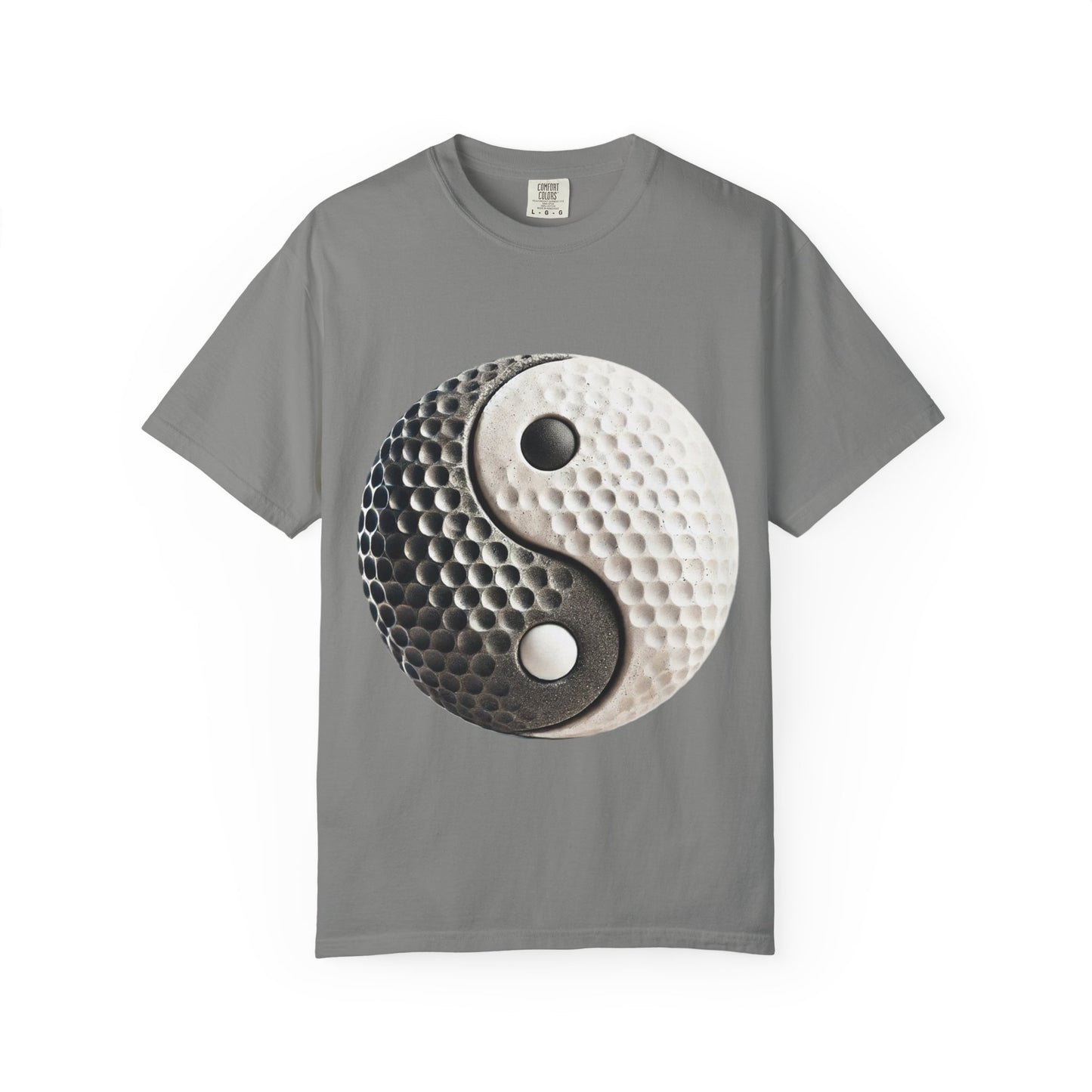 Zen Spot Customized Comfort Colors Yin Yang Golf Ball T-Shirt — Golf Yin-Yang Tee