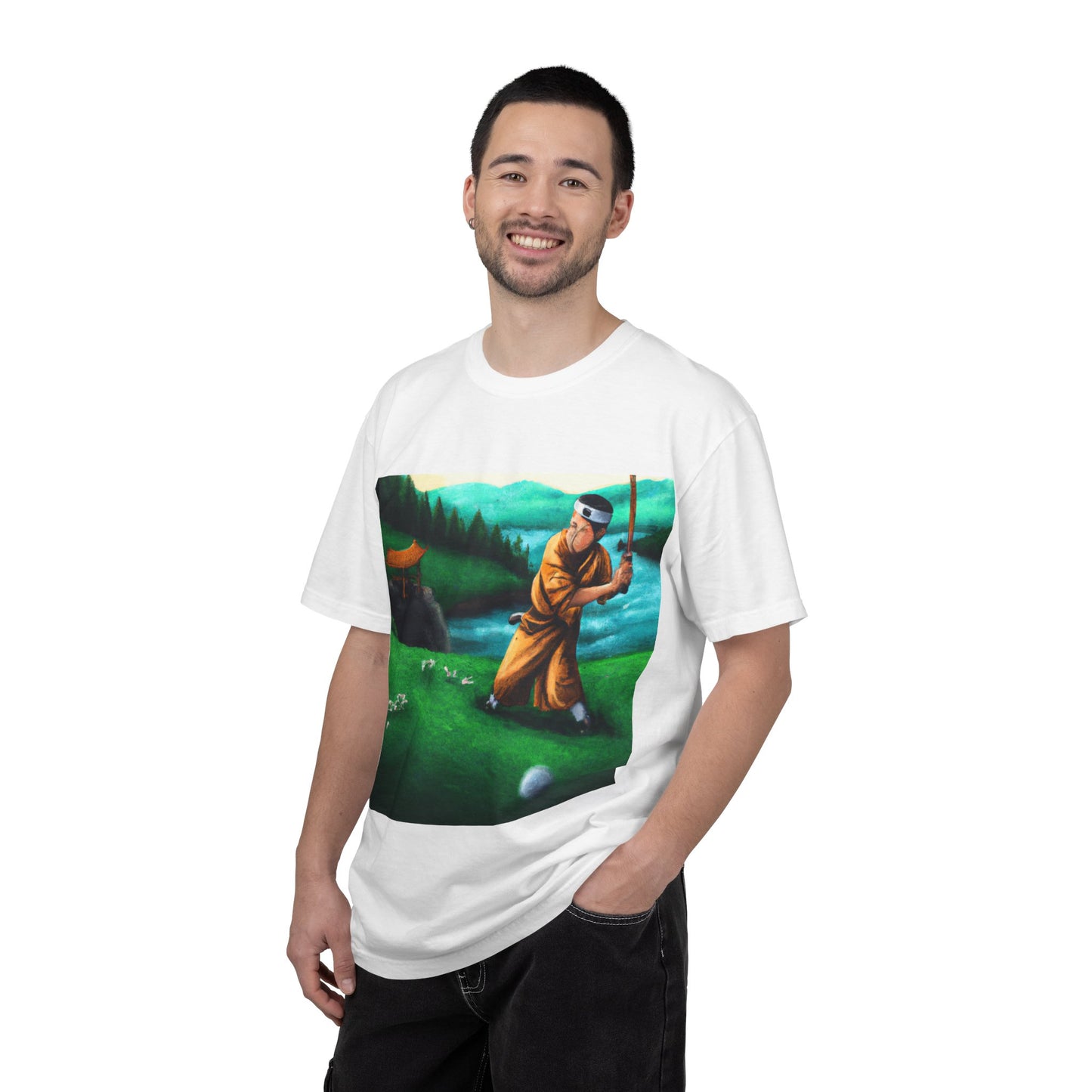 Golf Meditation T-Shirt — Vintage Golfer Art Tee