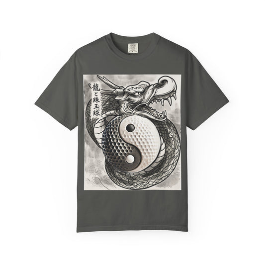 Zen Spot Golf Custom Yin Yang Golf Ball Dragon Graphic T-Shirt