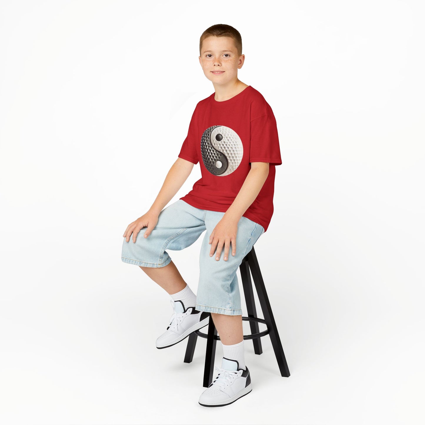 Zen Spot Golf Custom Stone Yin Yang Golf Ball Graphic T-Shirt