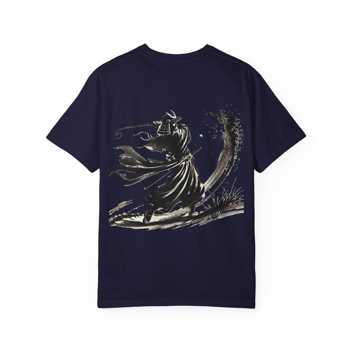 Zen Spot Golf Custom Samurai Golfer Brushstroke Graphic T-Shirt