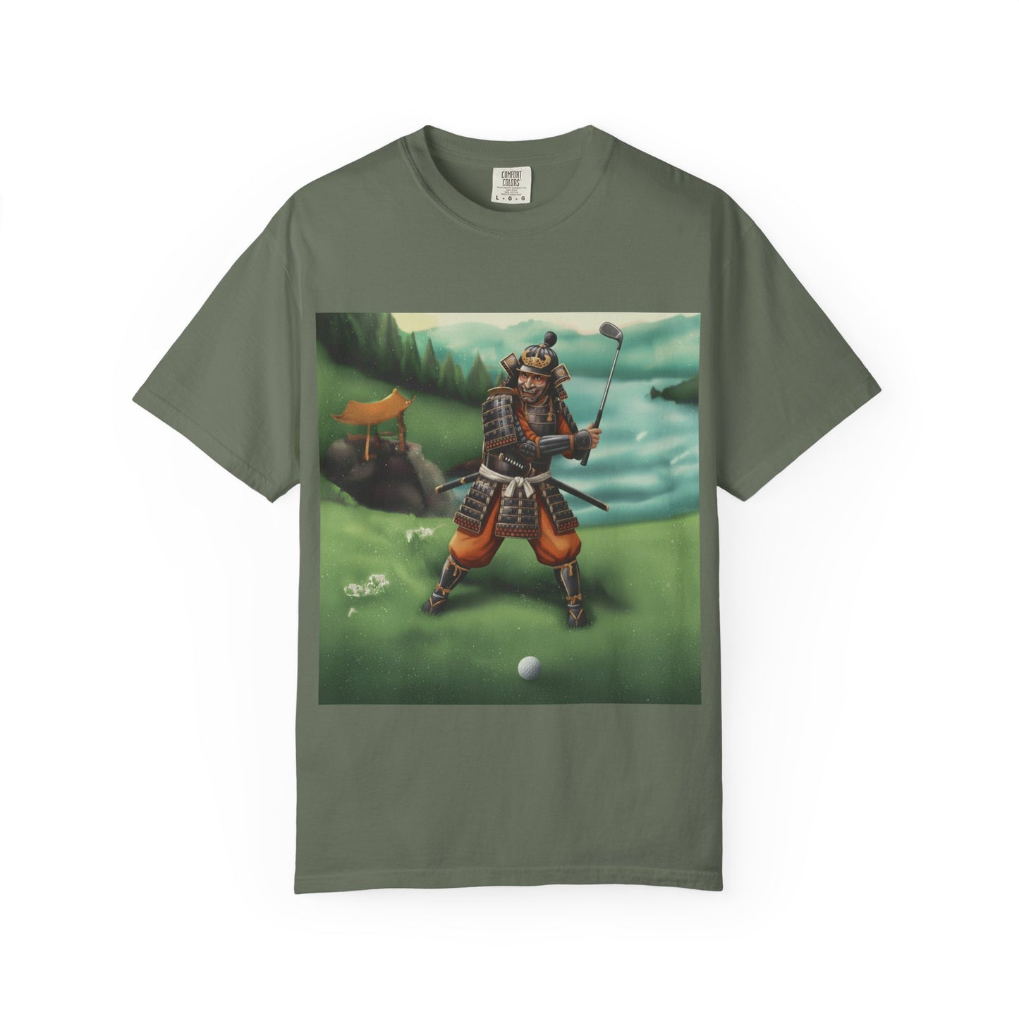 Samurai Golfer T-Shirt — Vintage Japan Warrior Golf Art Tee