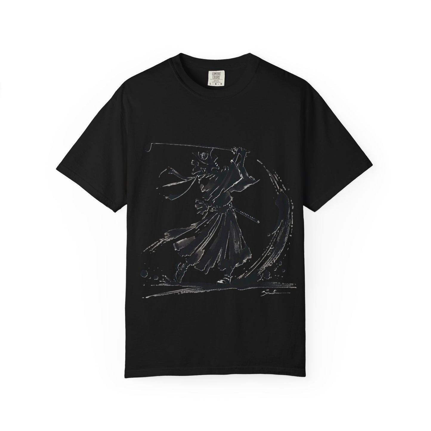 Samurai Brushstroke T-Shirt — Ink Samurai Graphic Tee
