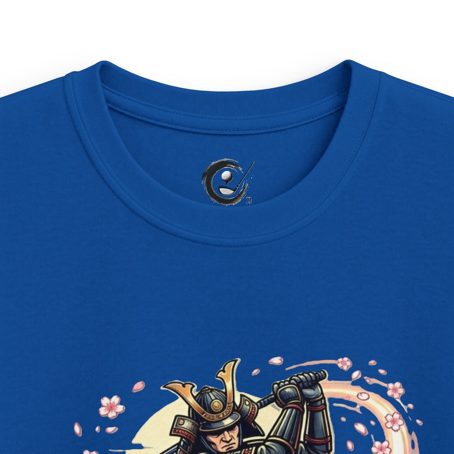 Zen Spot Golf Custom Samurai Golfer Kids Vintage Warrior Swing Graphic T‑Shirt