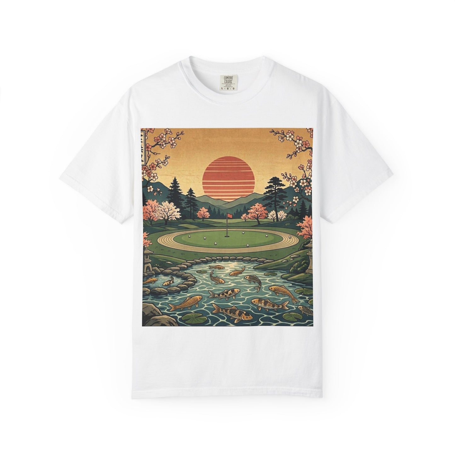 Golf Sunset T-Shirt — Vintage Scenic Course Graphic