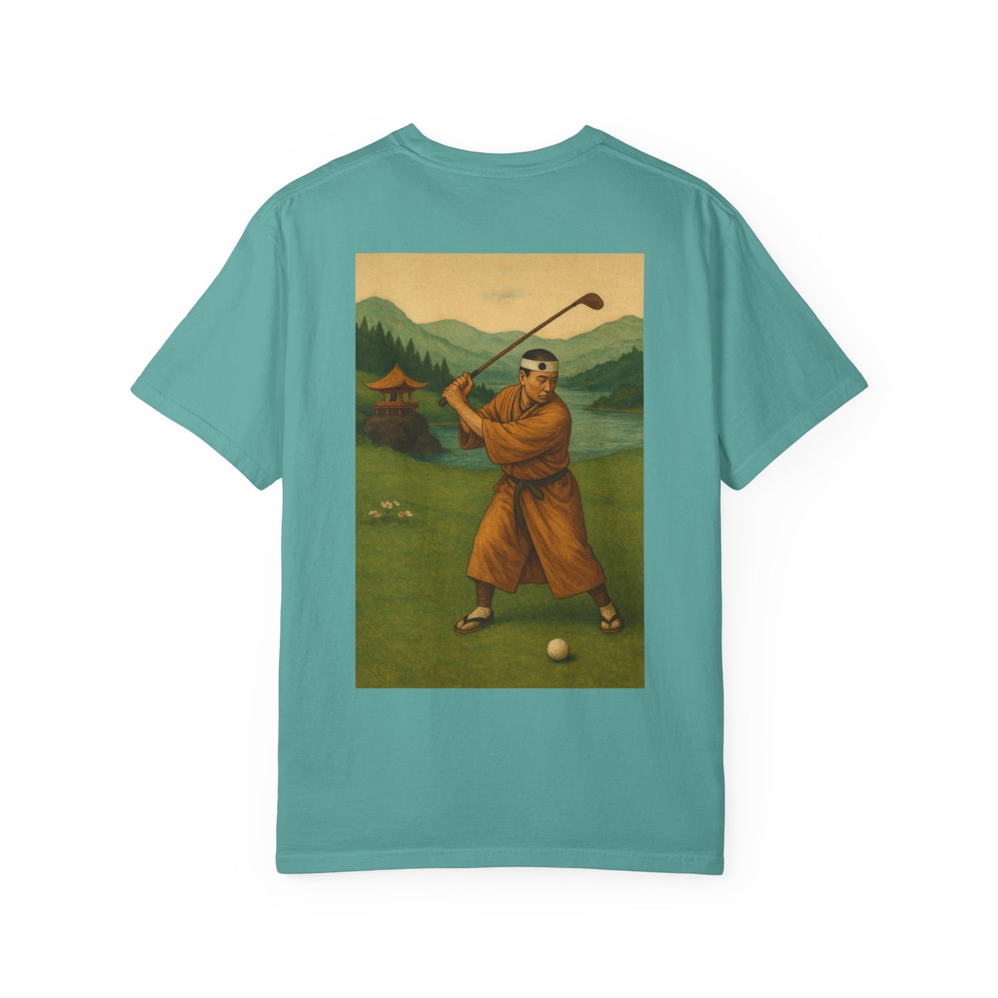 Zen Spot Golf Custom Vintage Monk Golfer Graphic T-Shirt