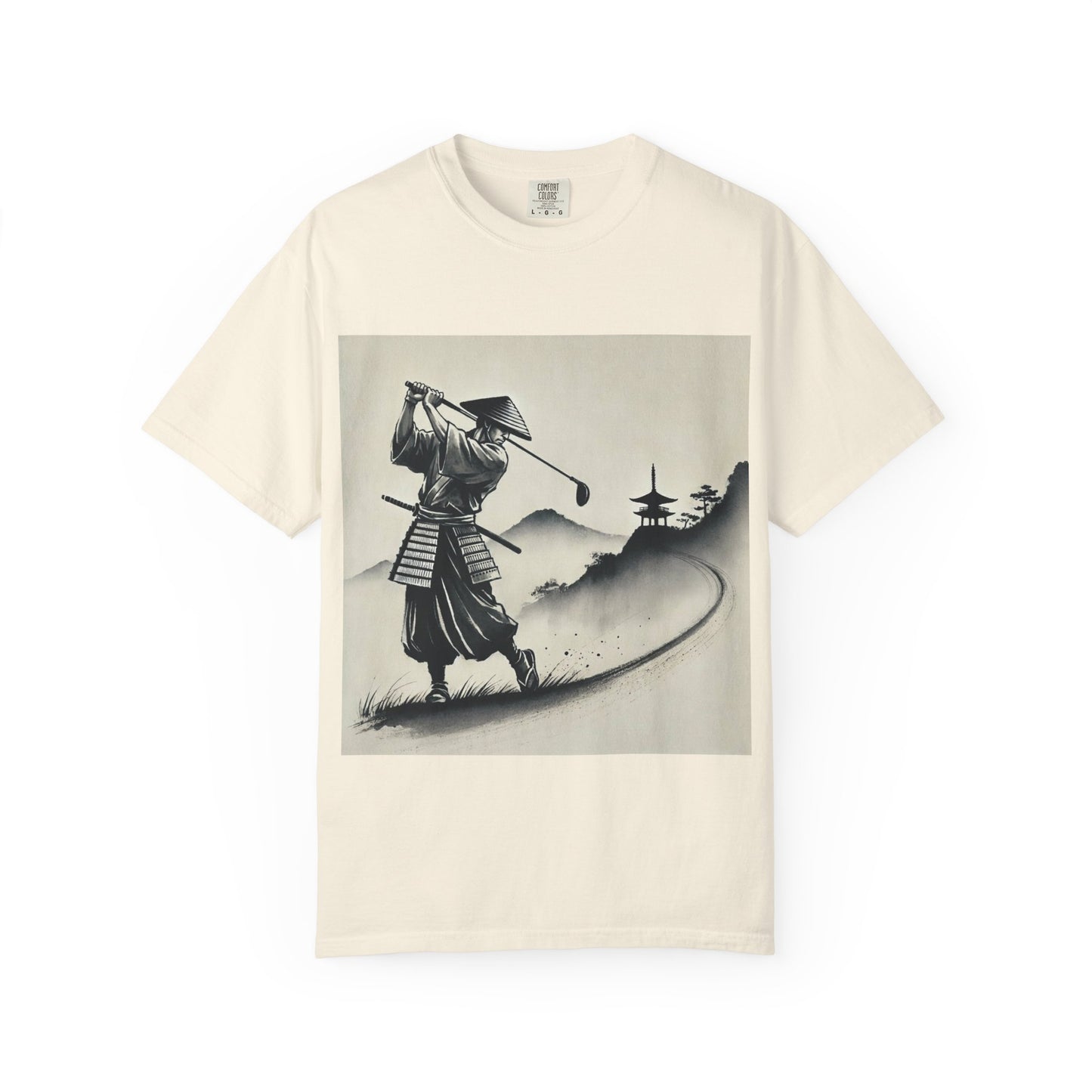 Zen Spot Golf Custom Samurai Golfer Warrior Art Graphic T-Shirt