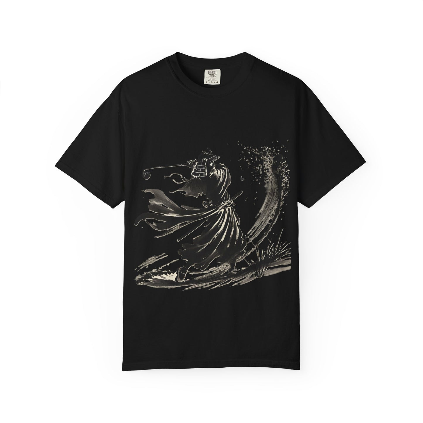 Samurai Golfer Ink Brushstroke T-Shirt