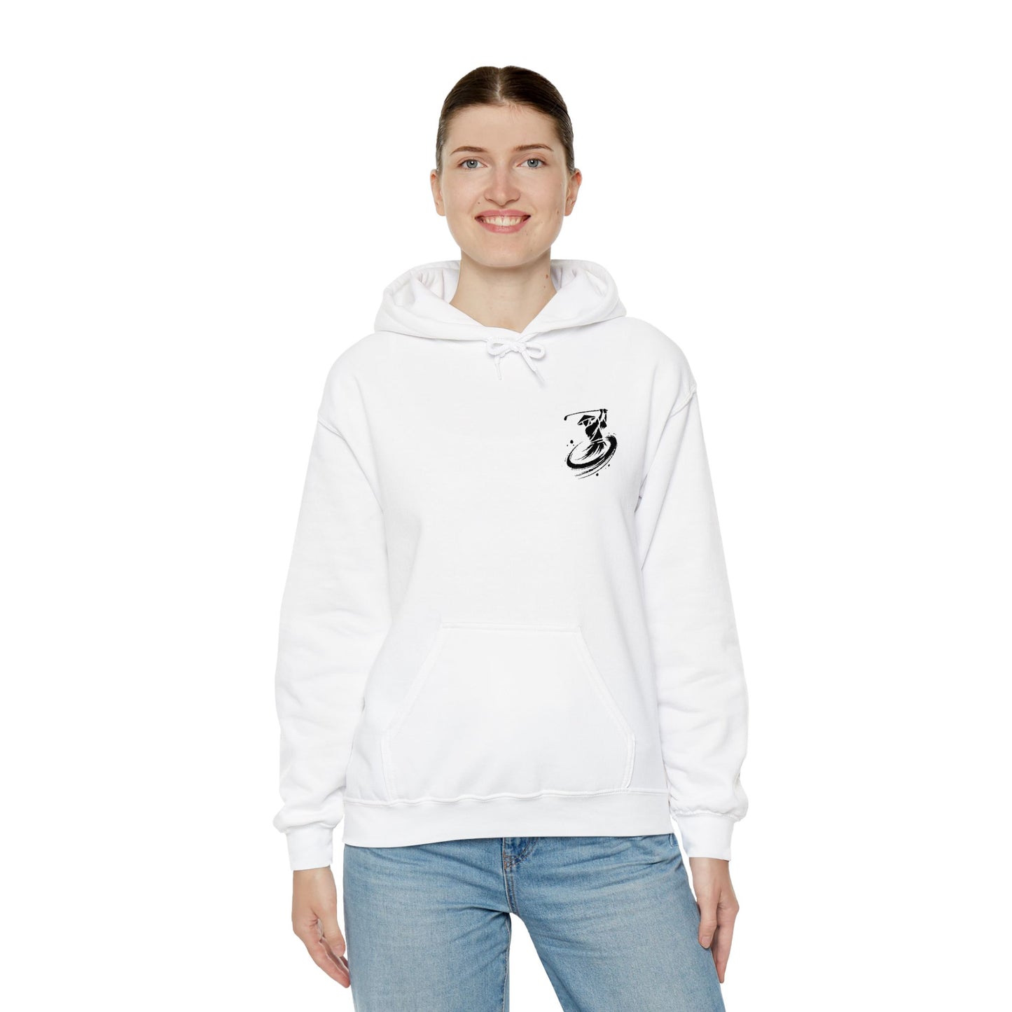 Brush Stroke Kendo Samurai Golf Swing Hoodie