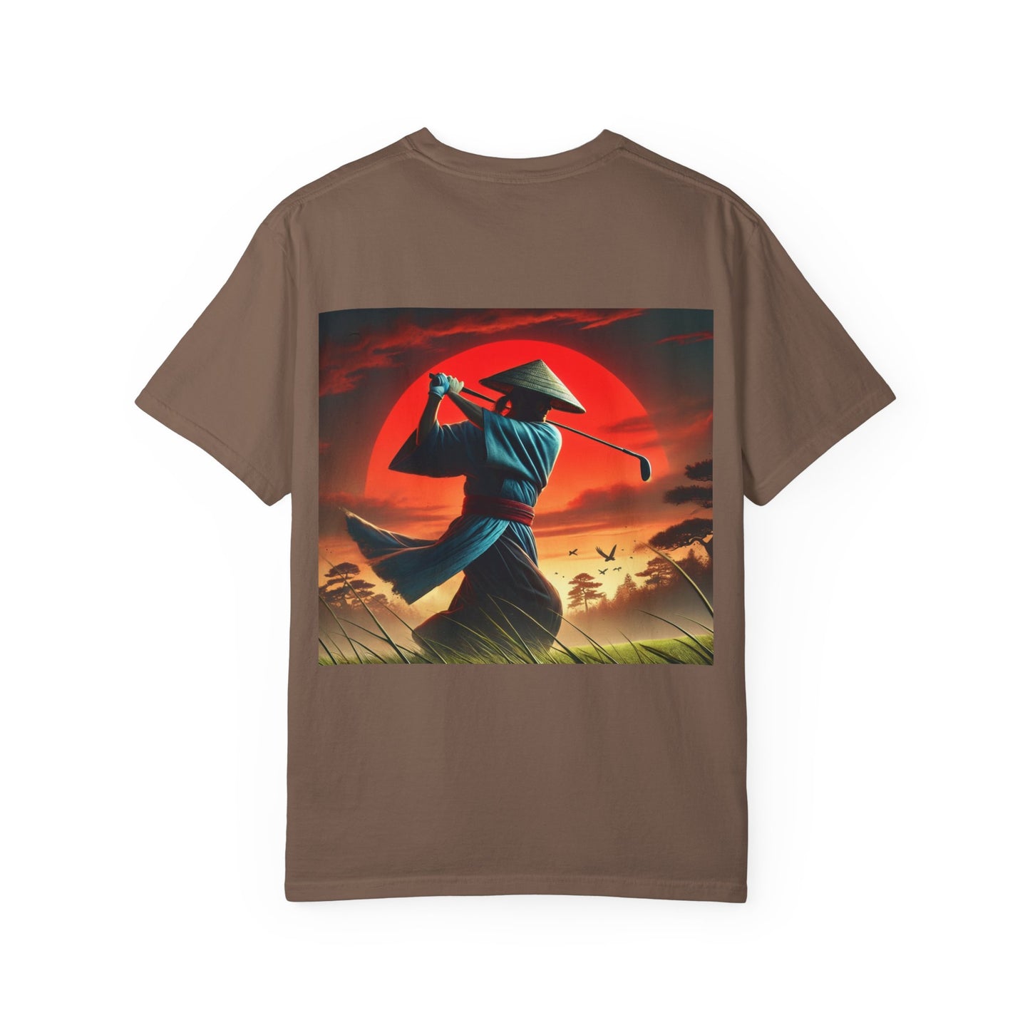 Samurai Golfer T-Shirt — Sunset Warrior Graphic Tee