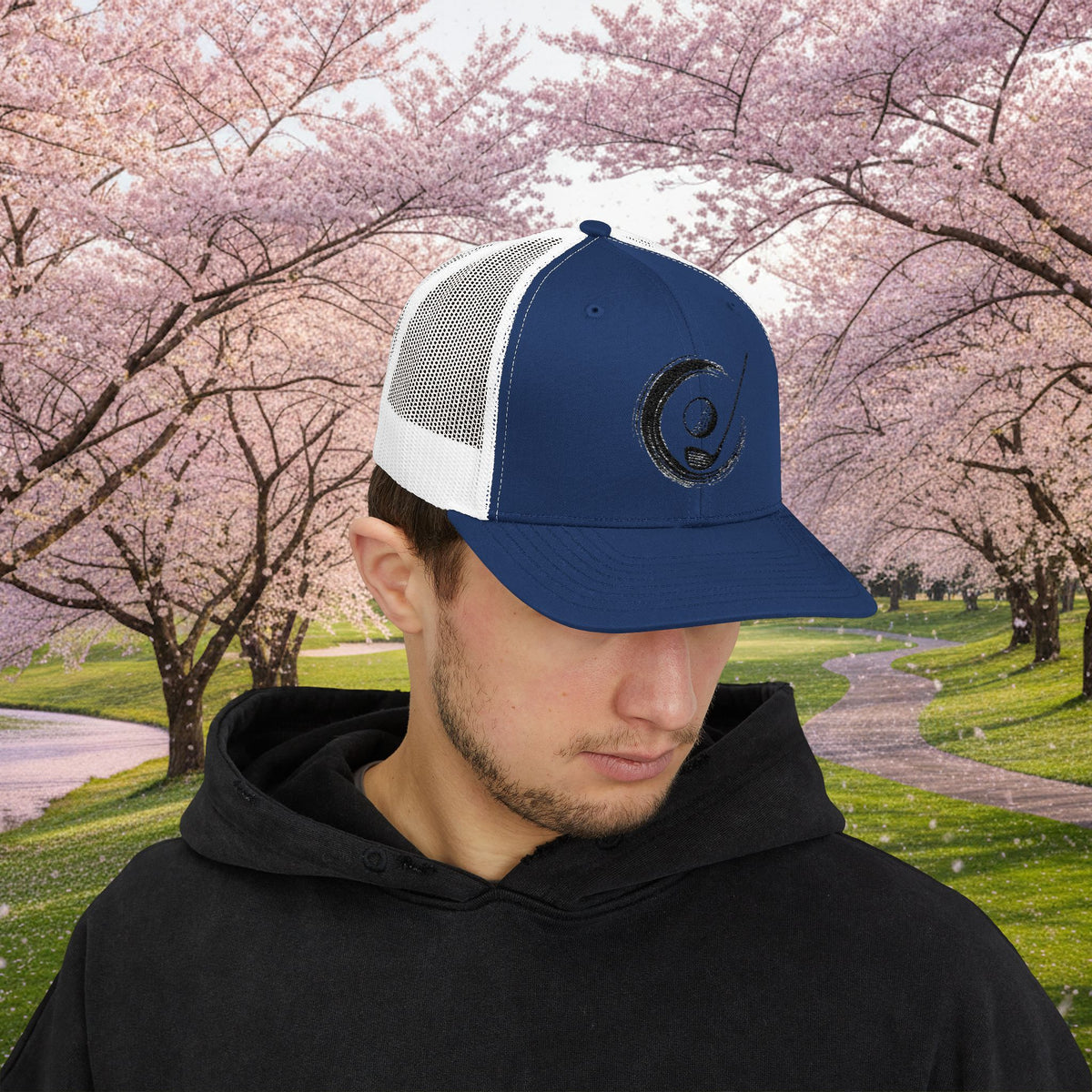 Embroidered "Zen Spot" Golf Logo Trucker Cap
