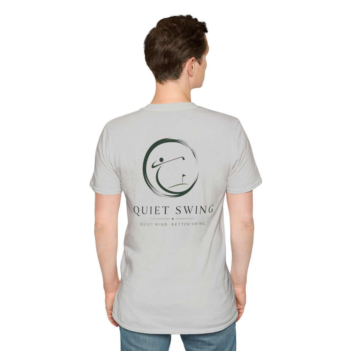 Enso Circle Golfer T-Shirt — Small Chest Logo, Cozy Casual Tee