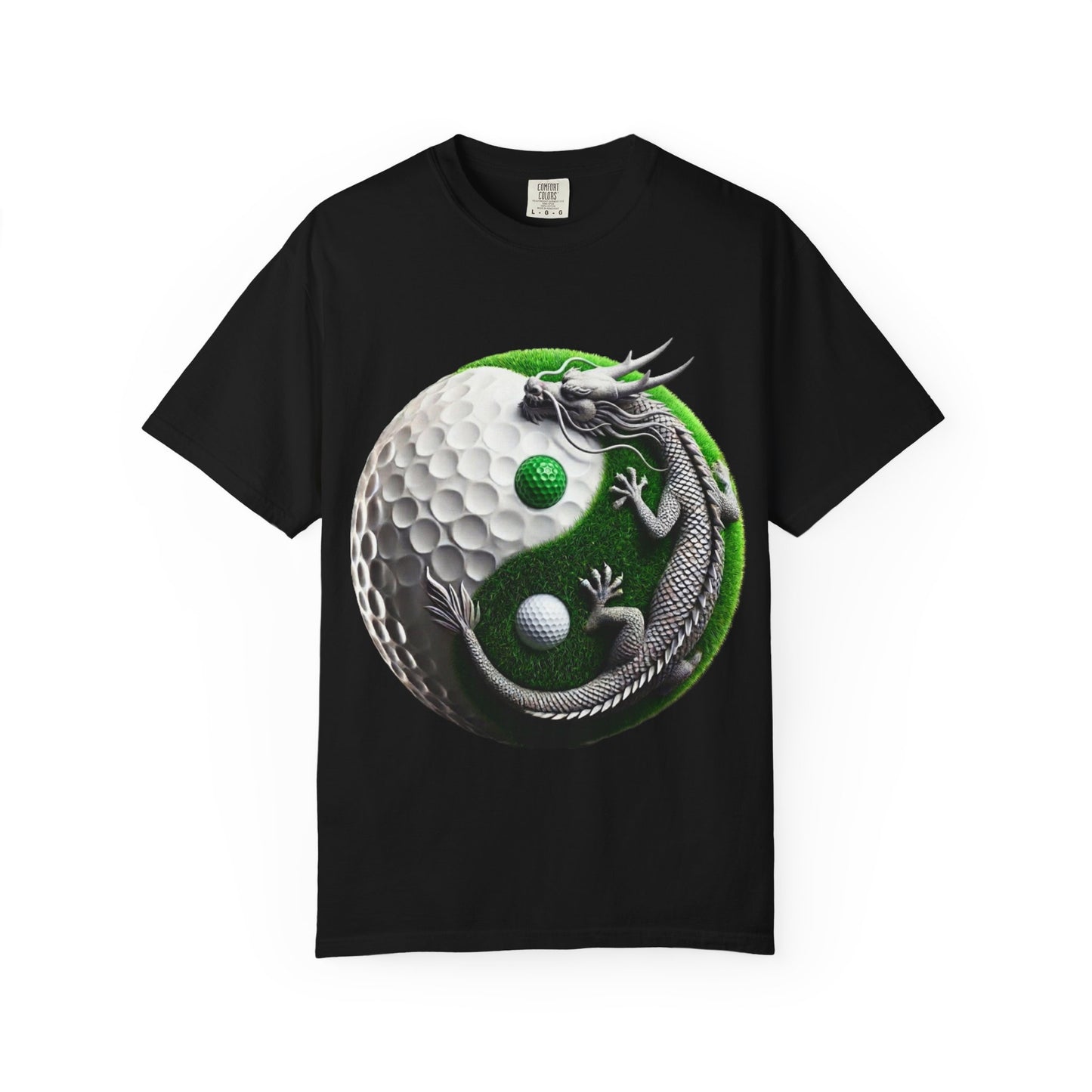 Zen Spot Golf Custom Yin Yang Golf Ball Dragon T‑Shirt