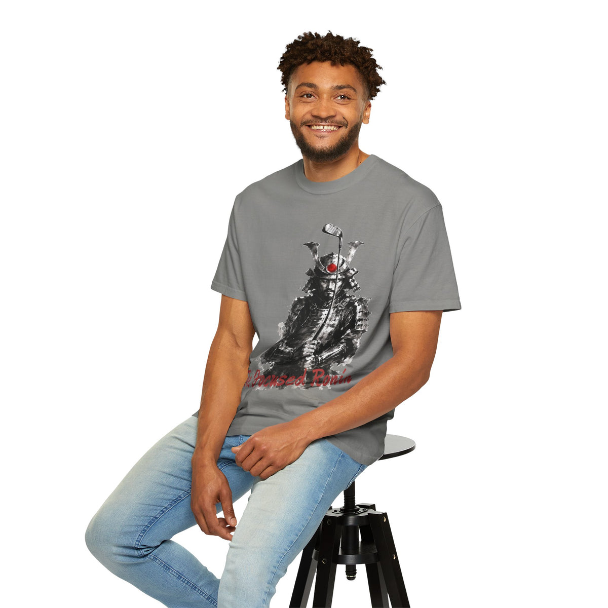 Samurai Warrior Golfer T-Shirt — 'The Focused Ronin' Graphic Tee