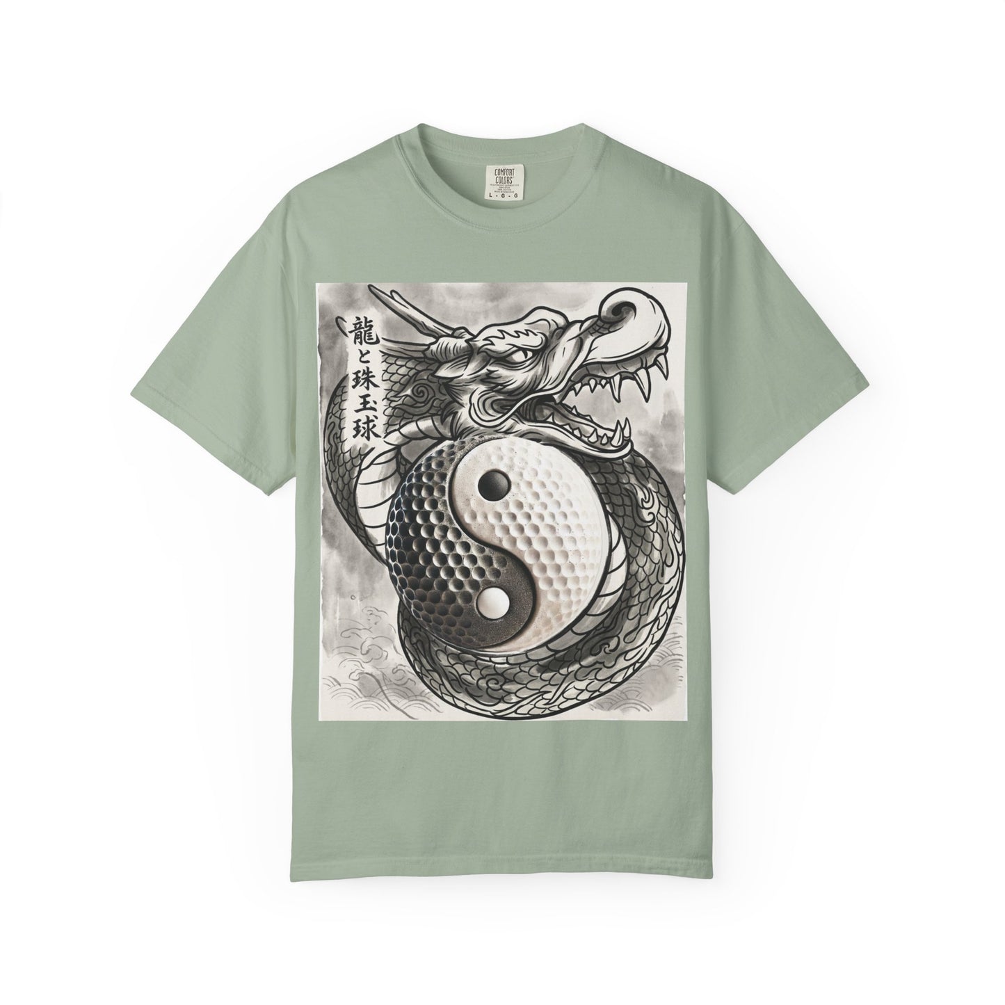 Zen Spot Golf Custom Yin Yang Golf Ball Dragon Graphic T-Shirt