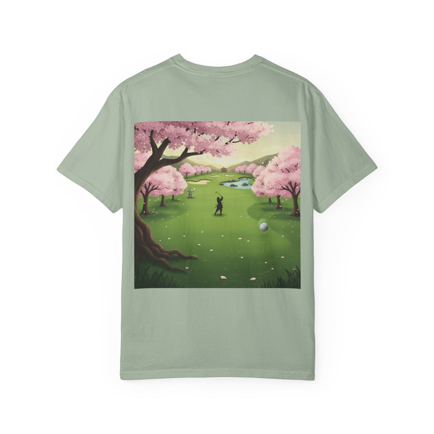 Zen Spot Golf Custom Golf Course Cherry Blossom Graphic T-Shirt