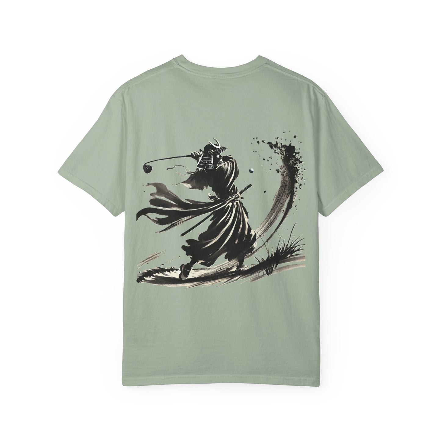 Zen Spot Golf Custom Samurai Golfer Brushstroke Graphic T-Shirt
