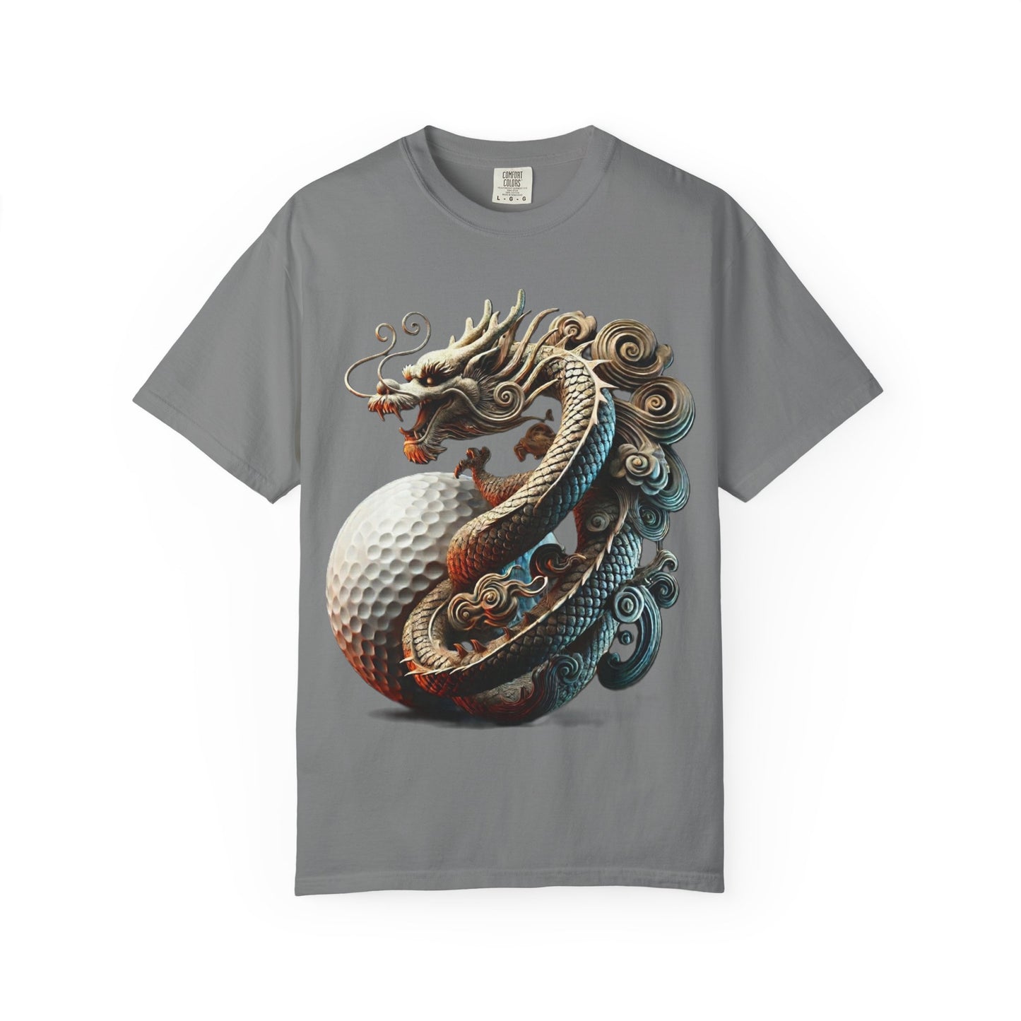 Zen Spot Golf Custom Dragon Golf Ball Graphic T-Shirt