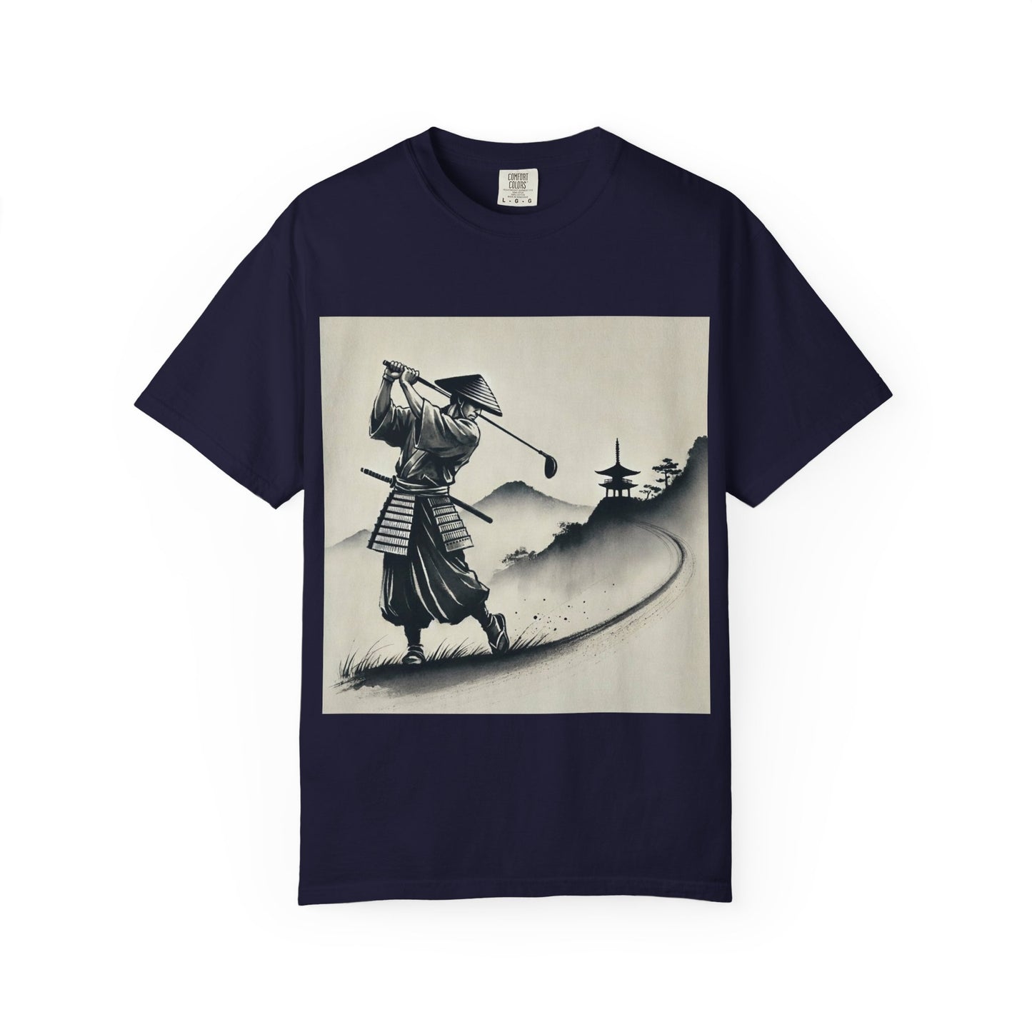 Zen Spot Golf Custom Samurai Golfer Warrior Art Graphic T-Shirt