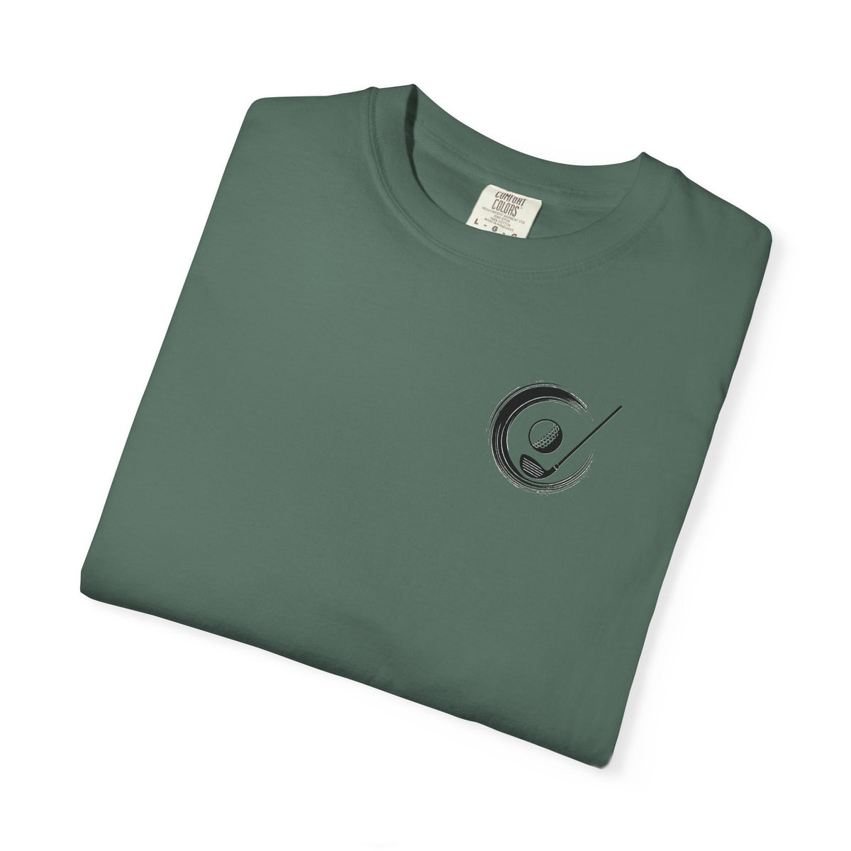 Enso Circle Golf  Stroke Chest Sunset Warrior Samurai Golfer Back Graphic T-Shirt