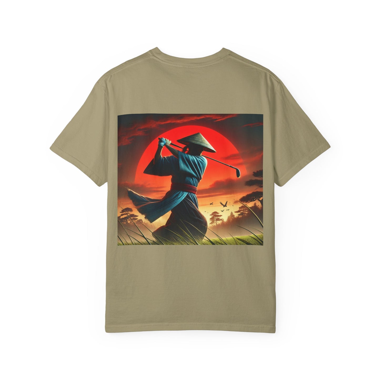 Samurai Golfer T-Shirt — Sunset Warrior Graphic Tee