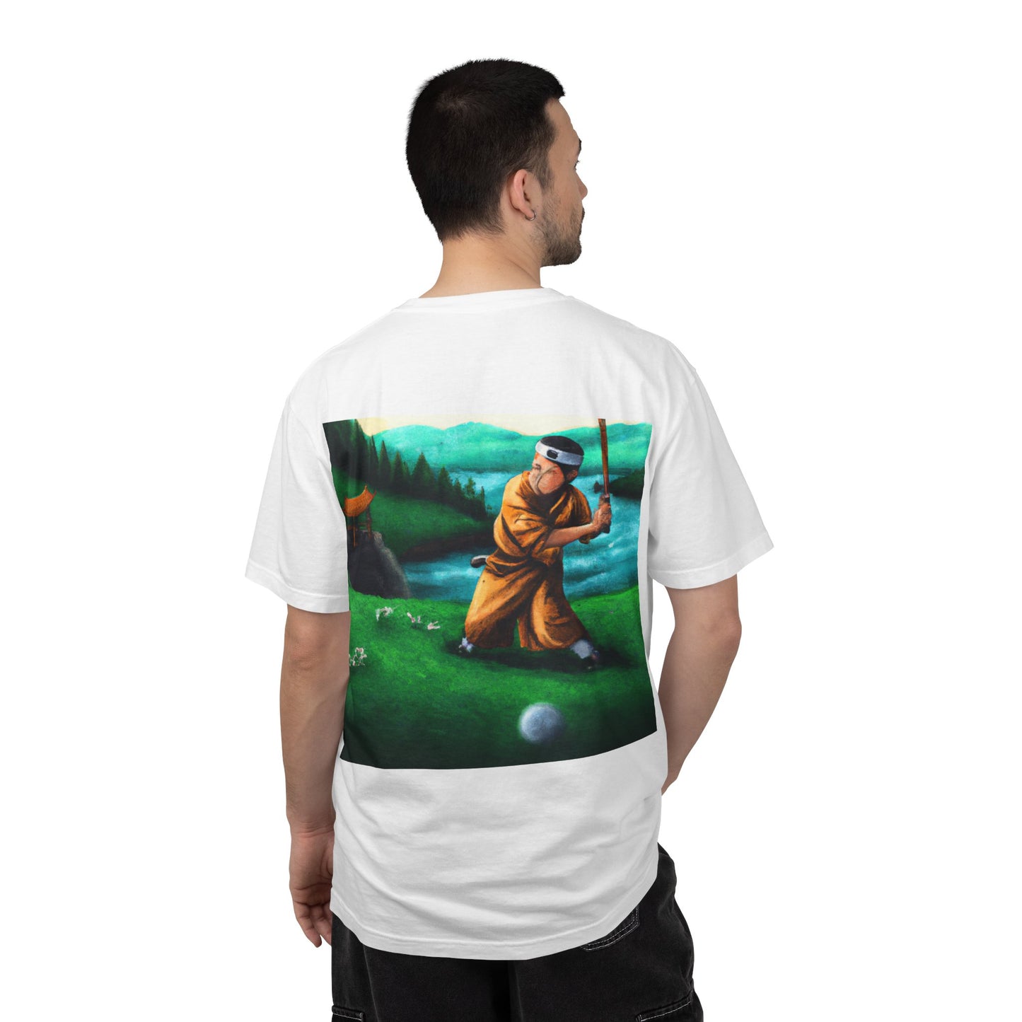 Golf Monk T-Shirt — Zen Golfer Scenic Back Print