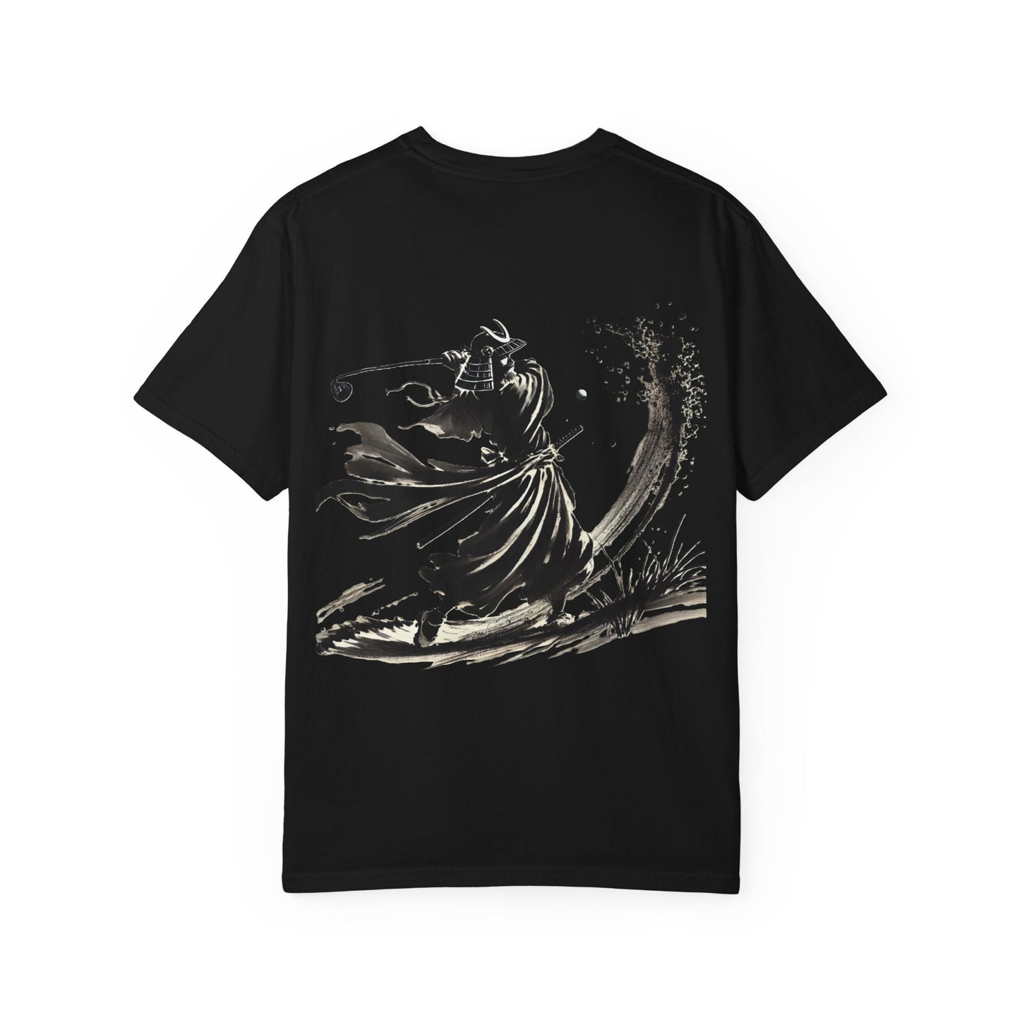 Zen Spot Golf Custom Samurai Golfer Brushstroke Graphic T-Shirt