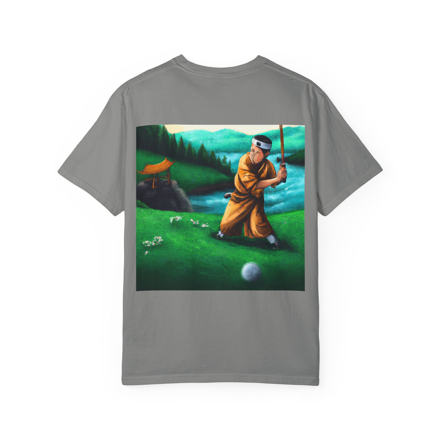 Golf Monk T-Shirt — Zen Golfer Scenic Back Print