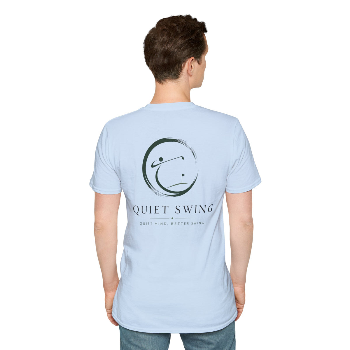 Enso Circle Golfer T-Shirt — Small Chest Logo, Cozy Casual Tee