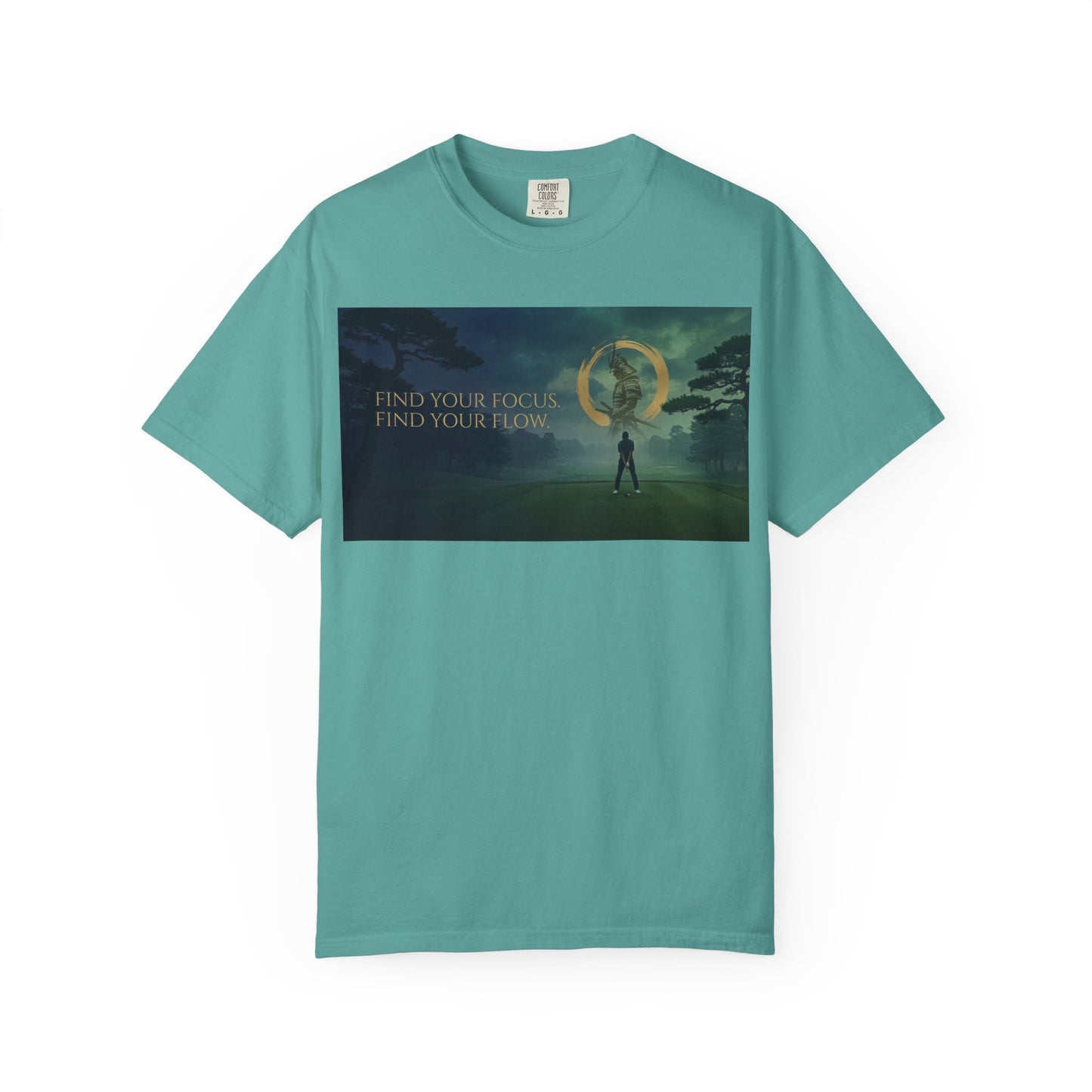 Zen Spot Golf Custom "Find Your Focus" Landscape Graphic T-Shirt