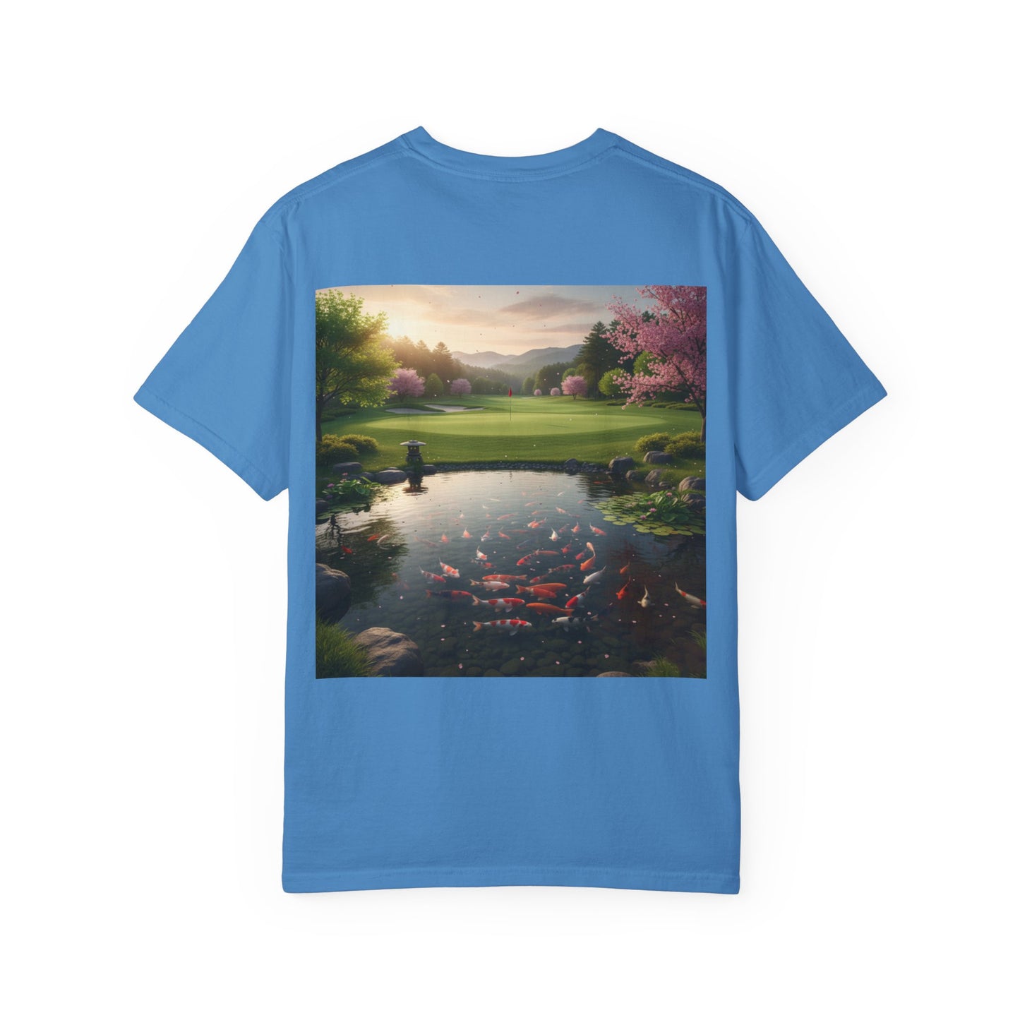 Zen Spot — Koi Pond Sunset Graphic Tee (Back Print)
