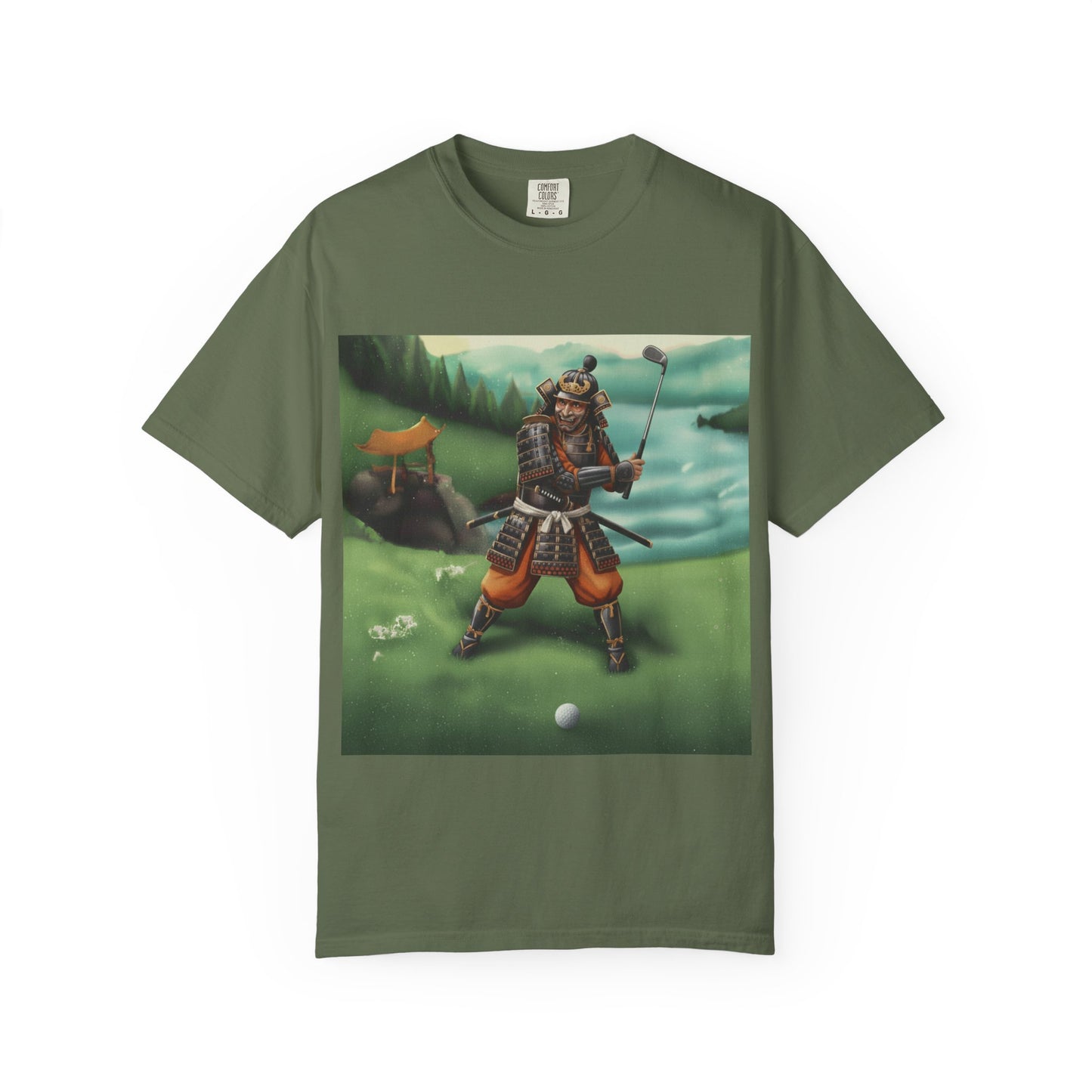 Samurai Golfer T-Shirt — Vintage Japan Warrior Golf Art Tee