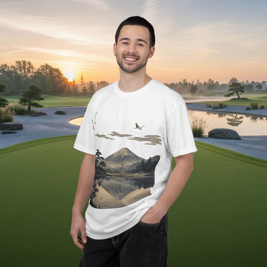 Mount Fuji Reflection Golf Course T-Shirt — Japanese Landscape Tee