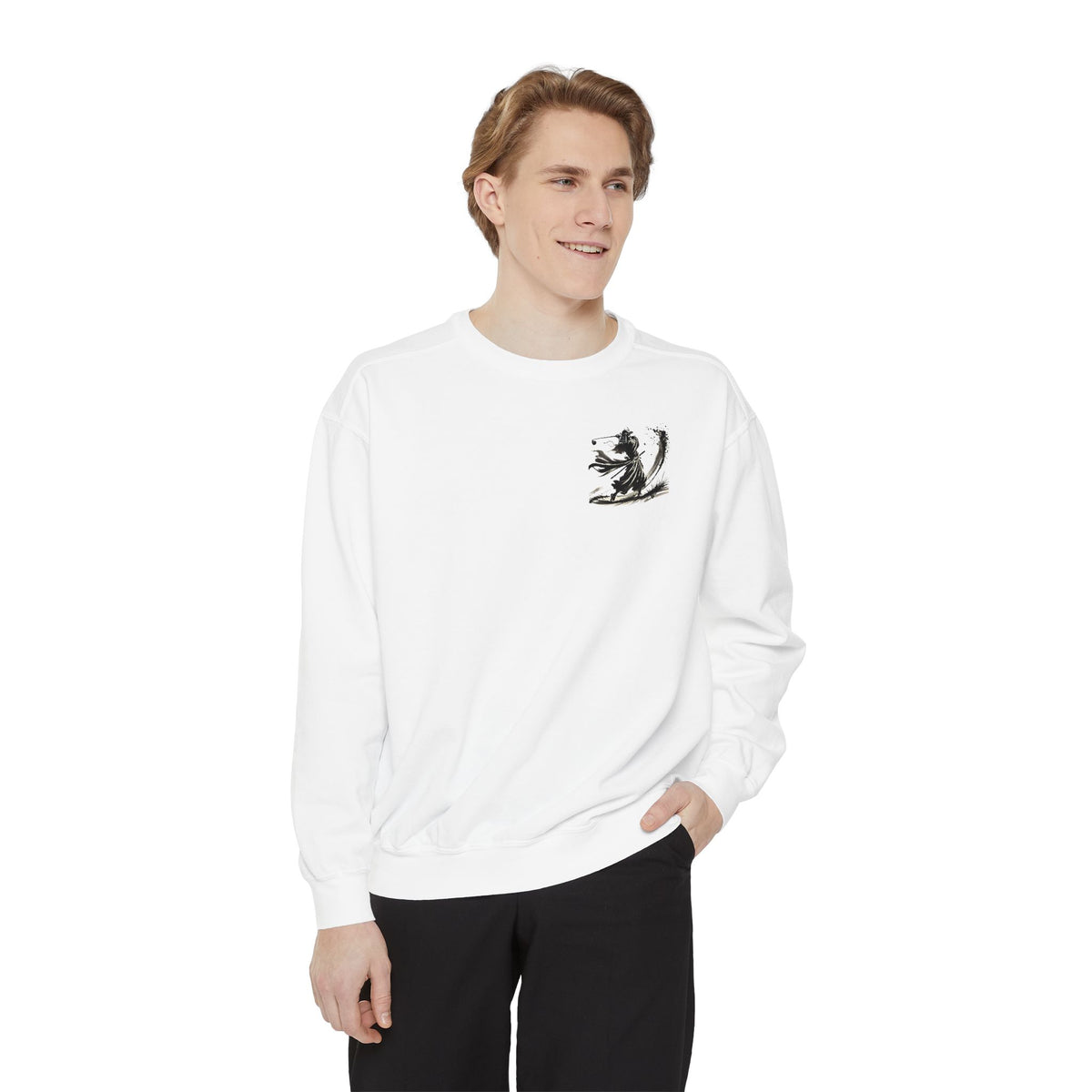 Bunker Blast Samurai Golfer Chest and Back Print Sweatshirt