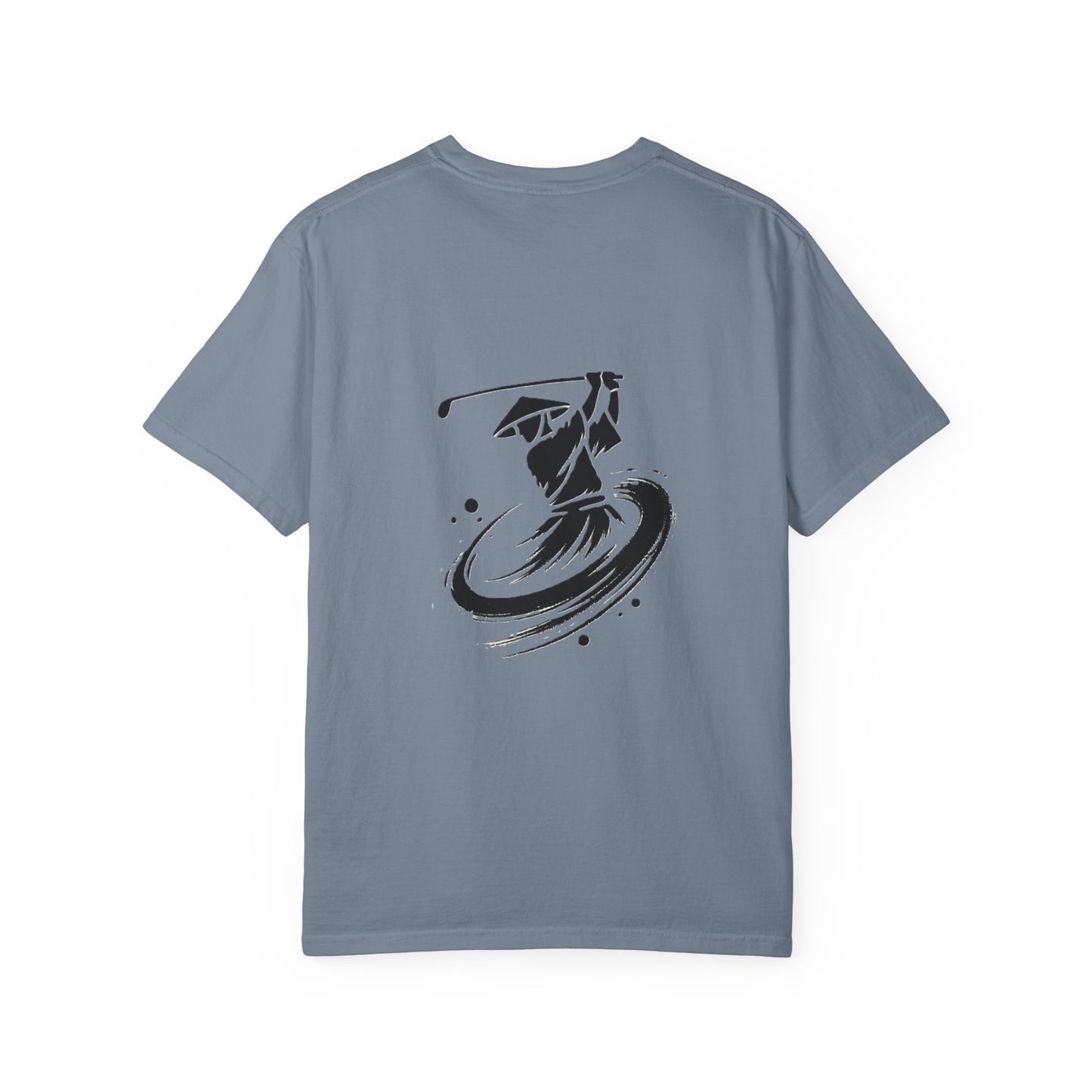 Zen Spot Golf Custom Ink Brush Golfer Swing Graphic T‑Shirt