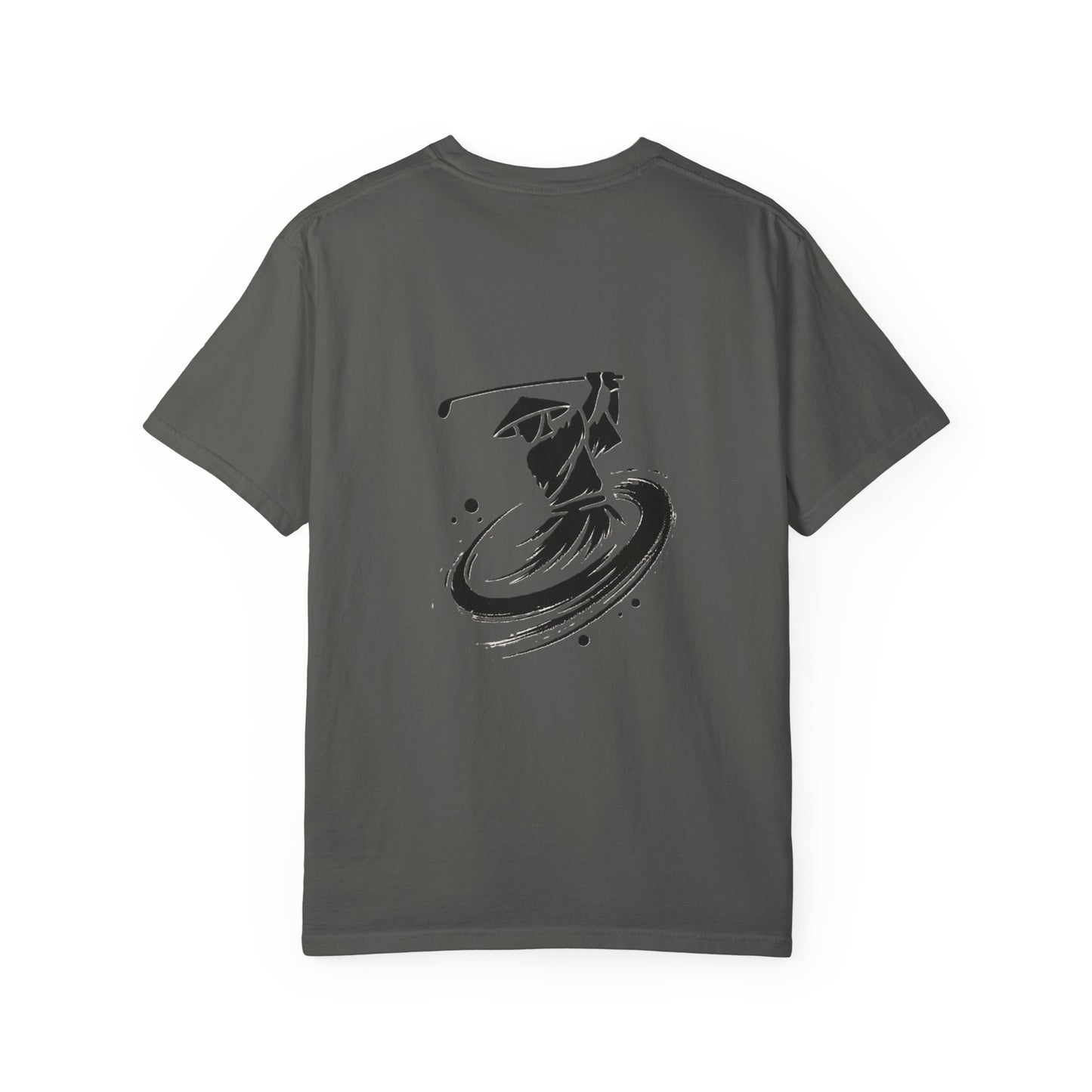 Zen Spot Golf Custom Ink Brush Golfer Swing Graphic T‑Shirt