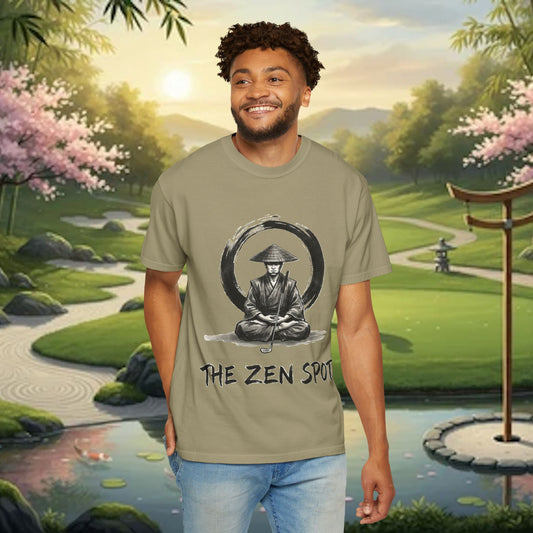 Zen Spot T-Shirt — Meditating Samurai Graphic Tee