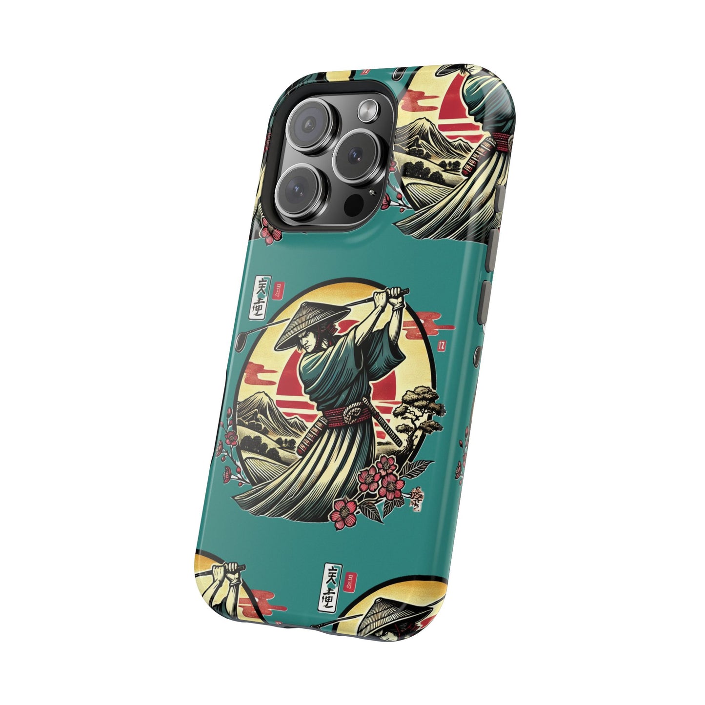 Zen Spot Customized Samurai Golfer Phone Case — Magnetic Impact-Resistant Protective Cover