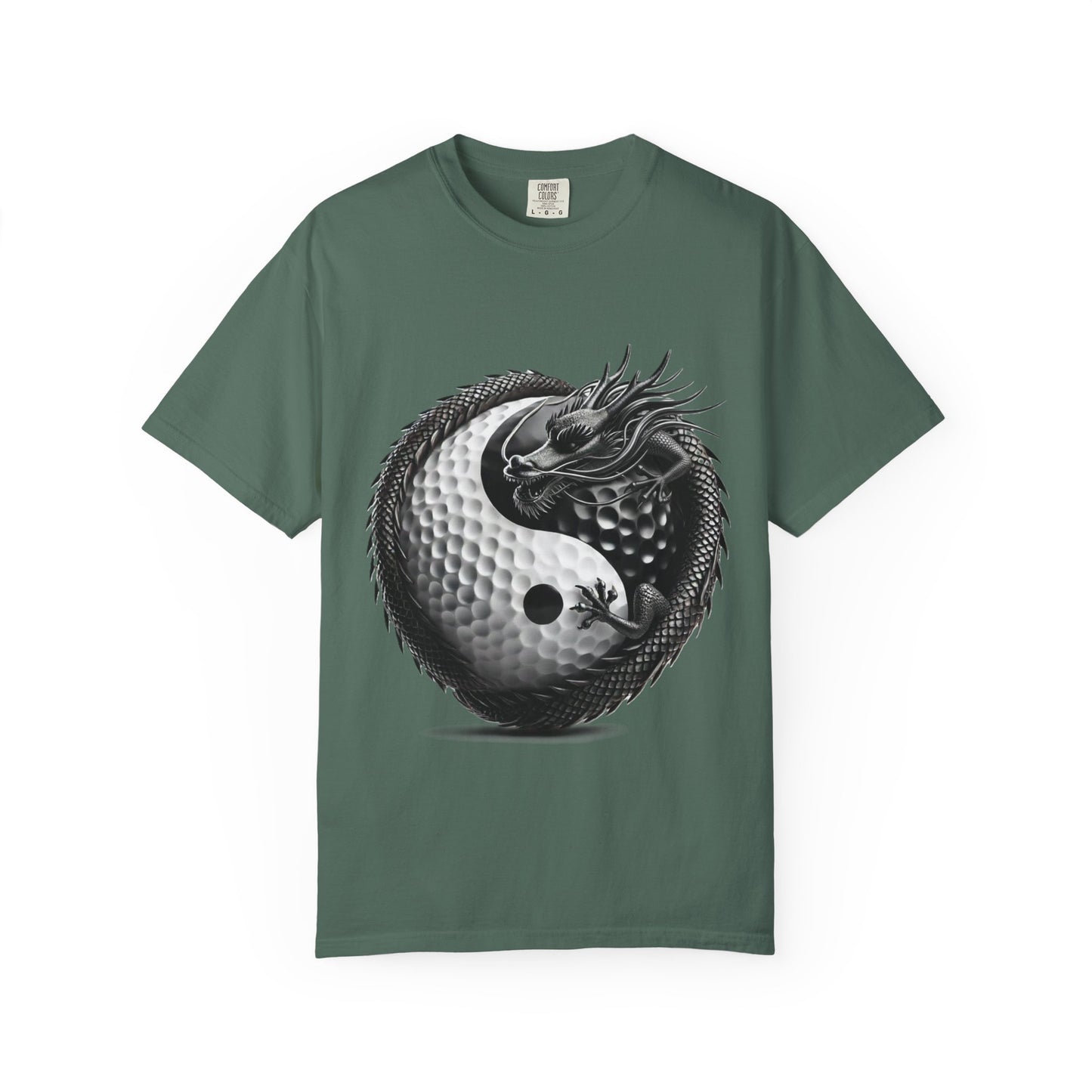 Zen Spot Golf Custom Yin Yang Dragon Golf Ball Graphic T-Shirt