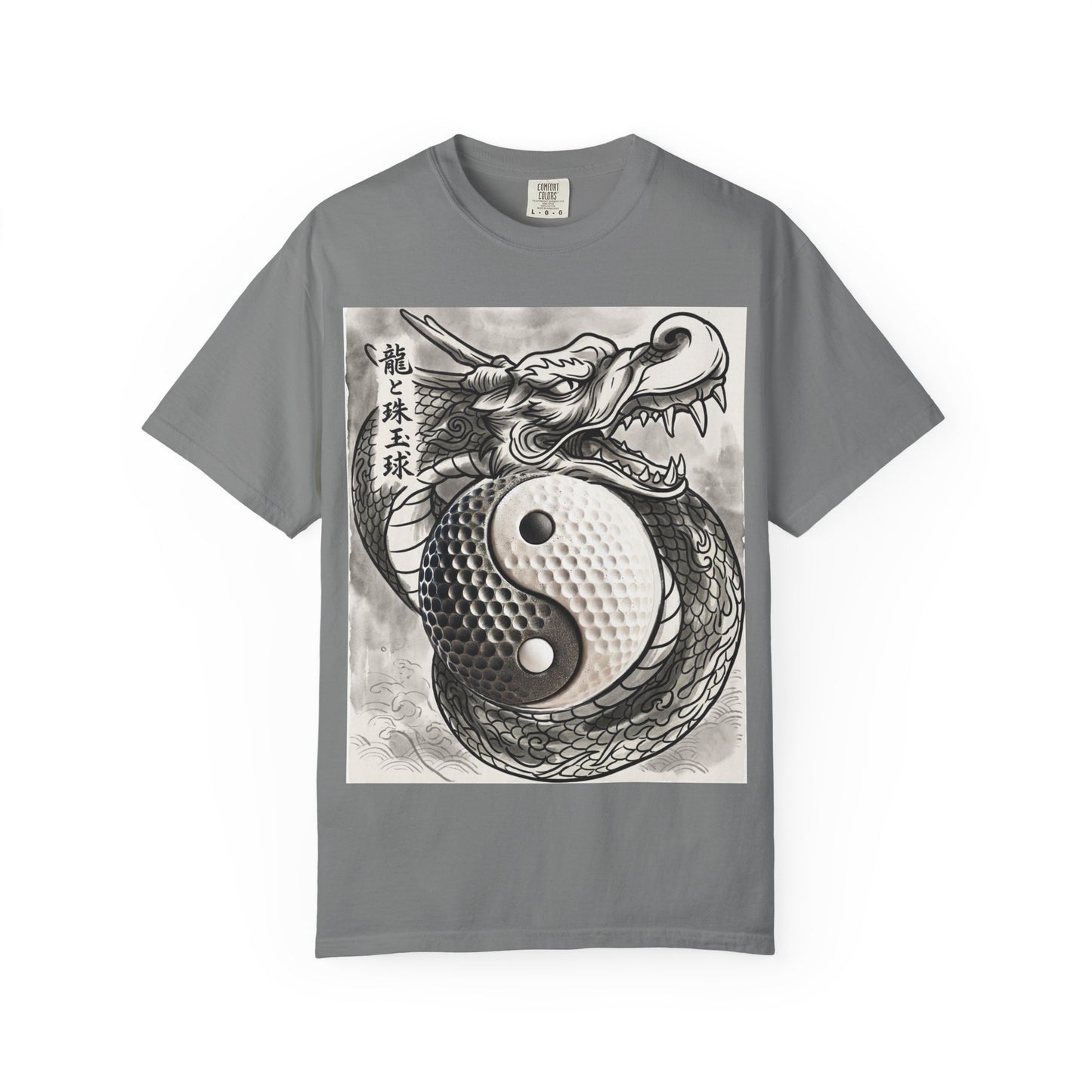 Zen Spot Golf Custom Yin Yang Golf Ball Dragon Graphic T-Shirt