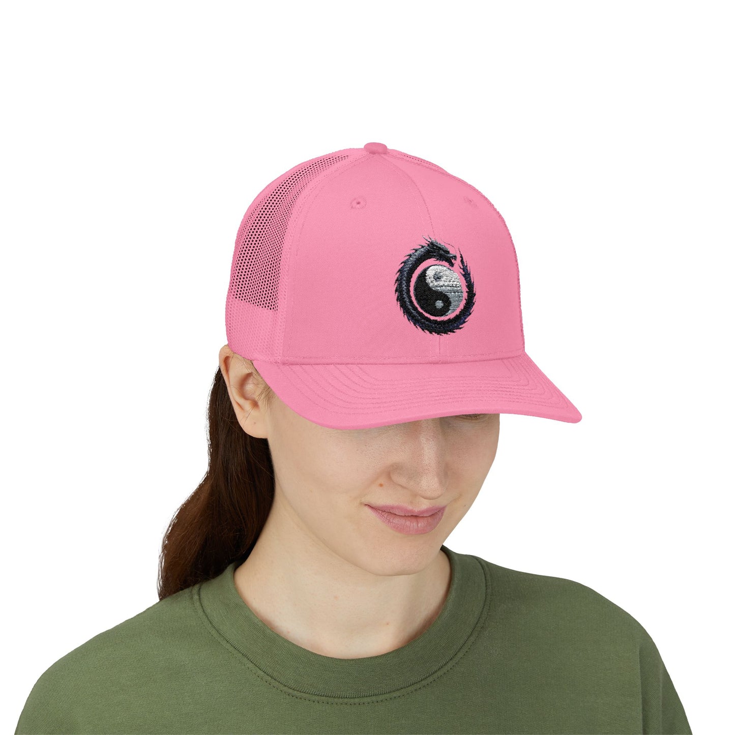 Zen Spot Golf Custom Yin Yang Dragon Embroidered Trucker Hat
