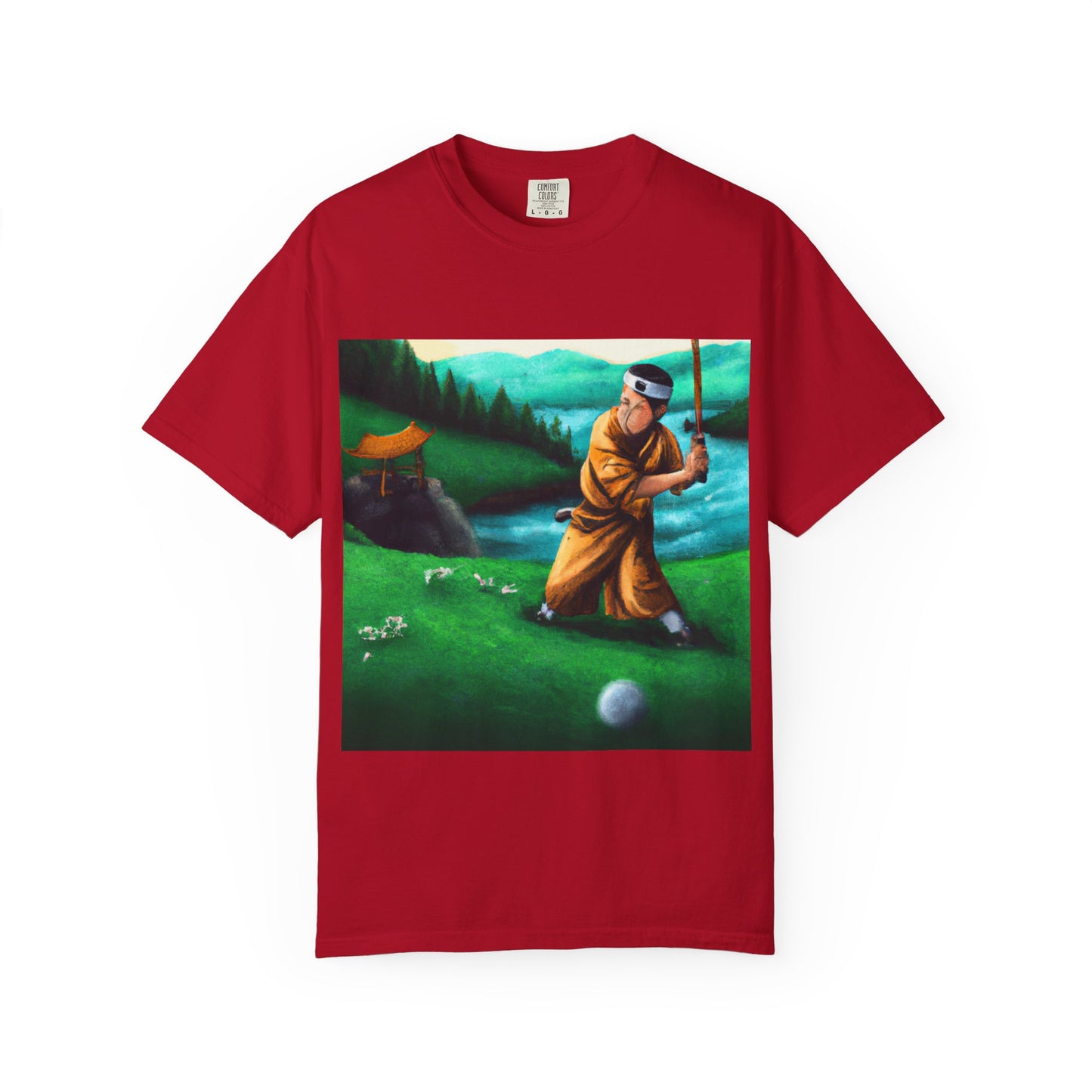 Golf Meditation T-Shirt — Vintage Golfer Art Tee