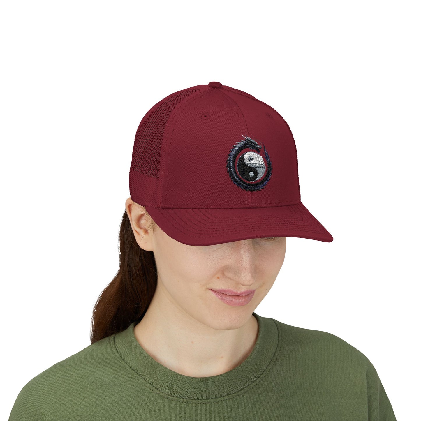 Zen Spot Golf Custom Yin Yang Dragon Embroidered Trucker Hat