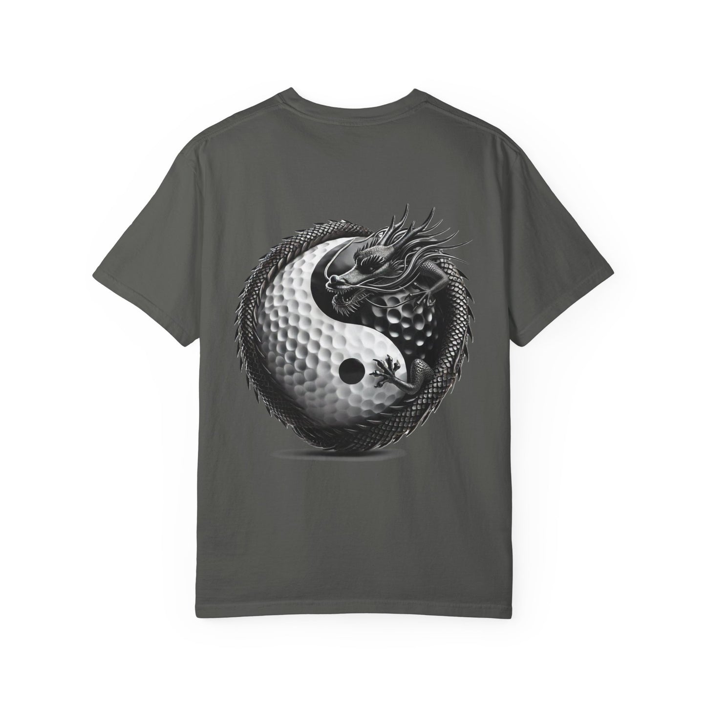 Zen Spot Golf Custom Dragon Yin-Yang Golf Ball Graphic T-Shirt