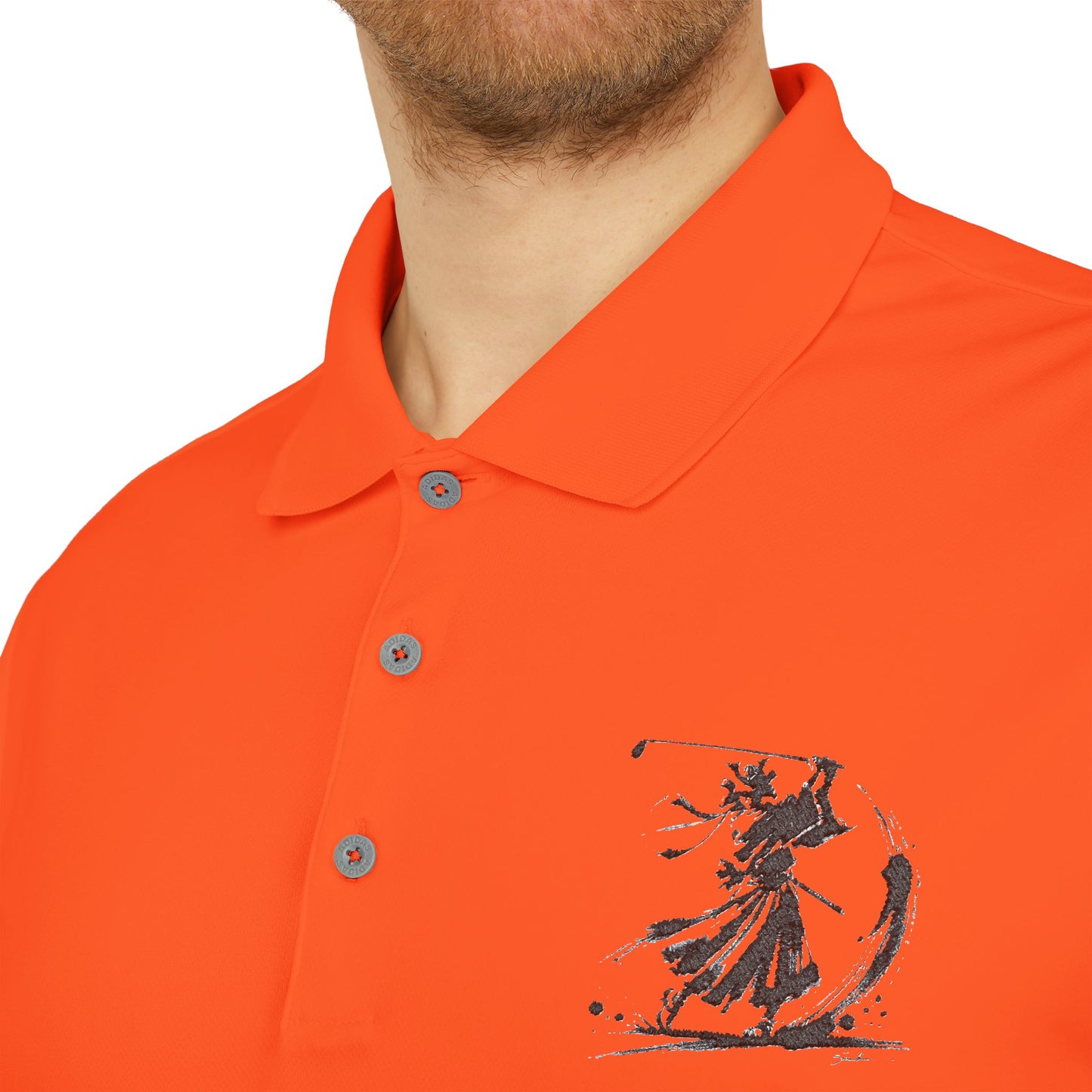 Zen Spot Golf Custom Polo Zanshin Samurai Golfer