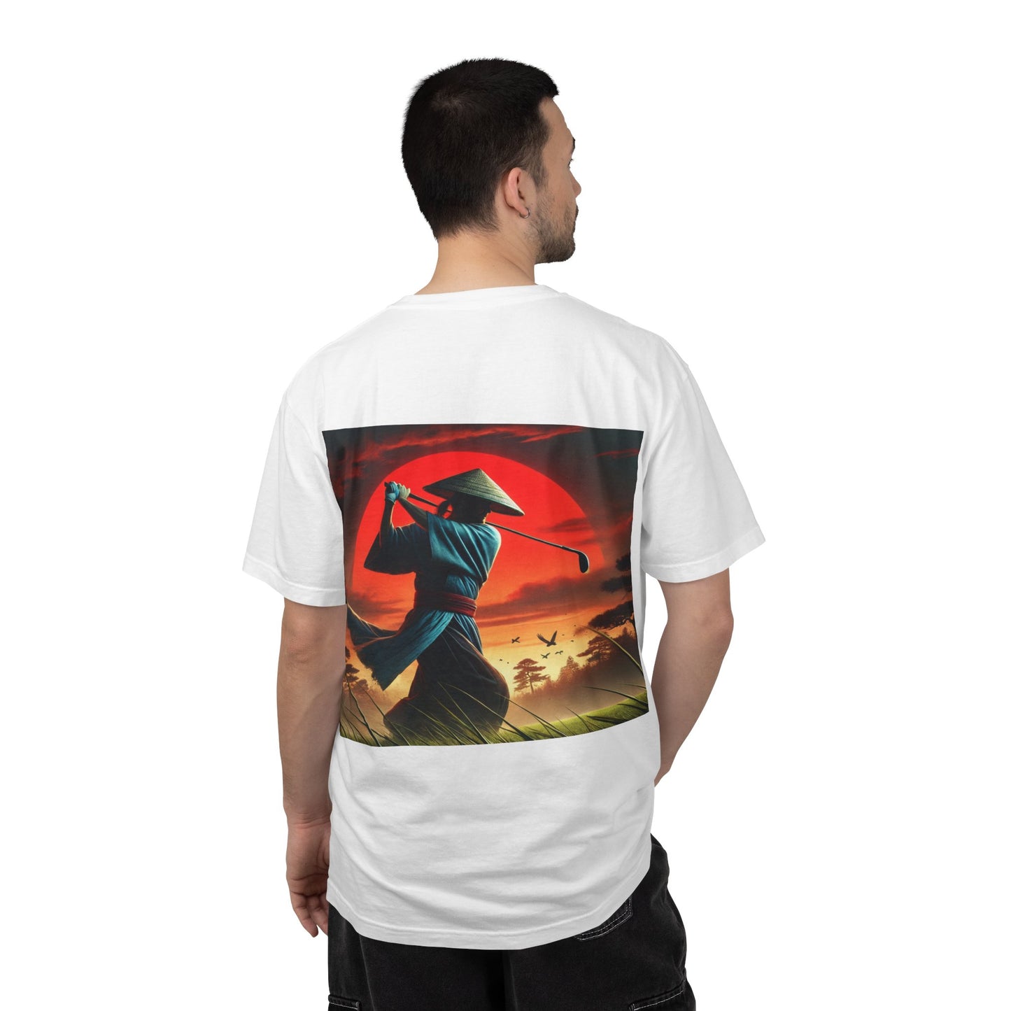 Samurai Golfer T-Shirt — Sunset Warrior Graphic Tee