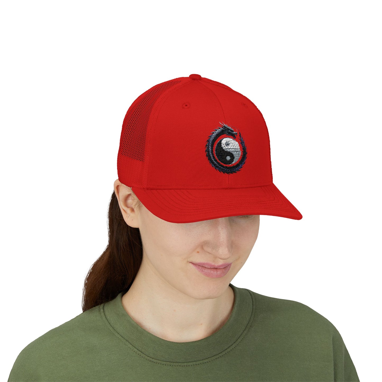 Zen Spot Golf Custom Yin Yang Dragon Embroidered Trucker Hat