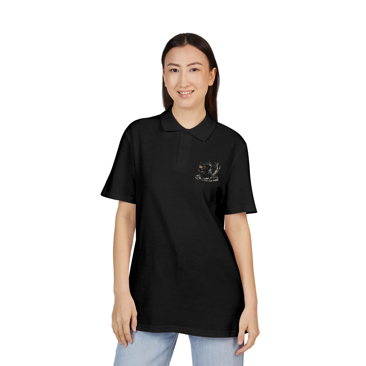 Ink Brush Bunker Blast Samurai Golfer Zanshin Polo