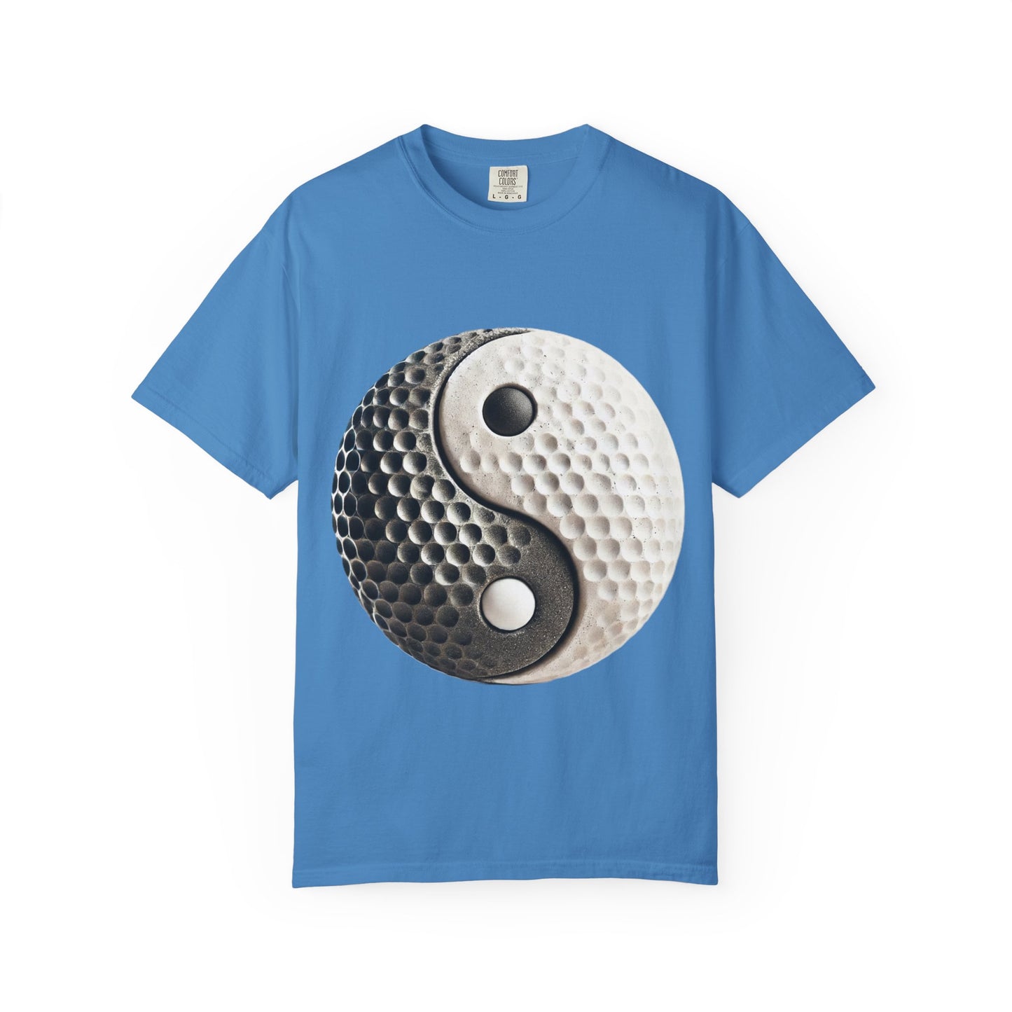 Zen Spot Customized Comfort Colors Yin Yang Golf Ball T-Shirt — Golf Yin-Yang Tee